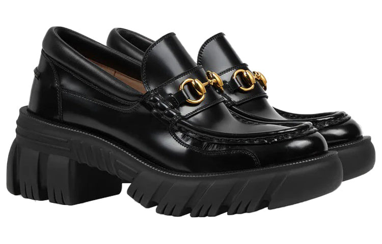 (WMNS) Gucci Loafer with Horsebit 'Black Leahter' 656869-DKSD0-1000 - 2