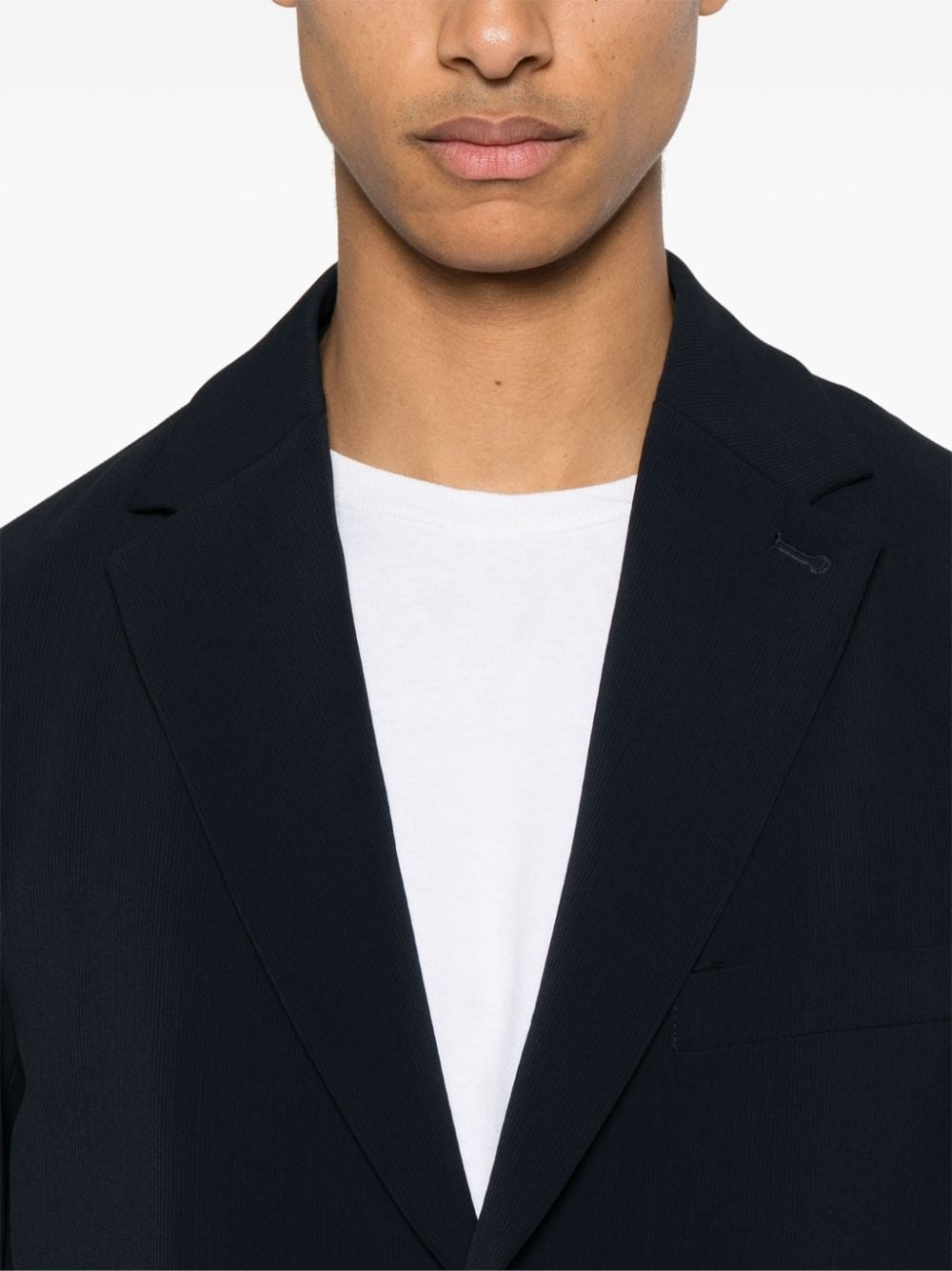 layered-detail hooded blazer - 6