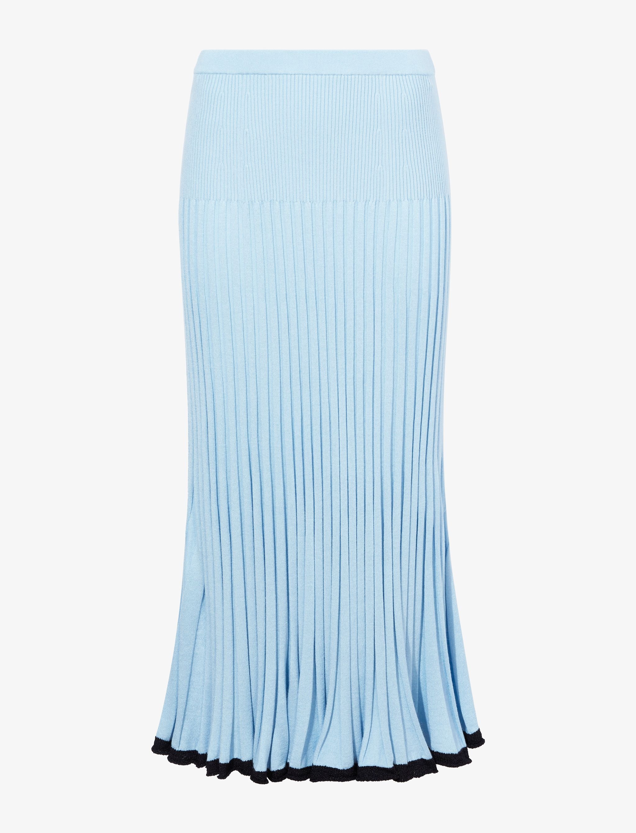 Silk Cashmere Rib Knit Skirt - 1