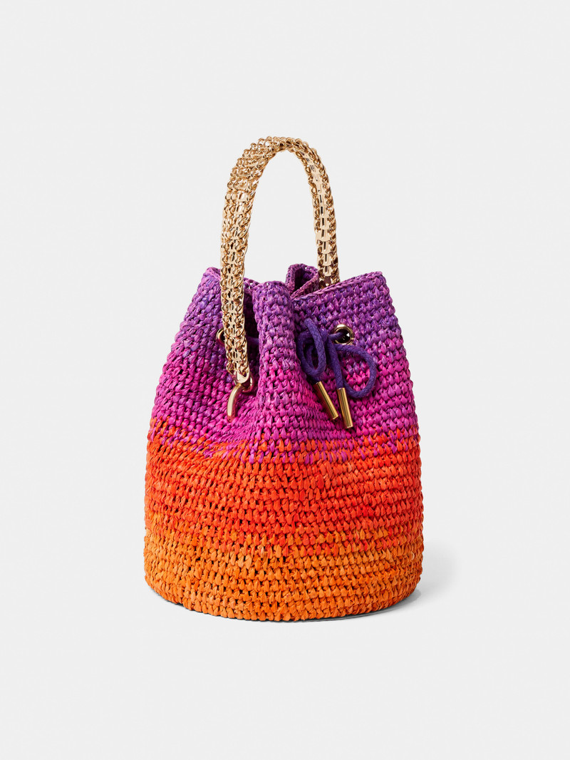 MULTICOLOR RAFFIA BASKET 1