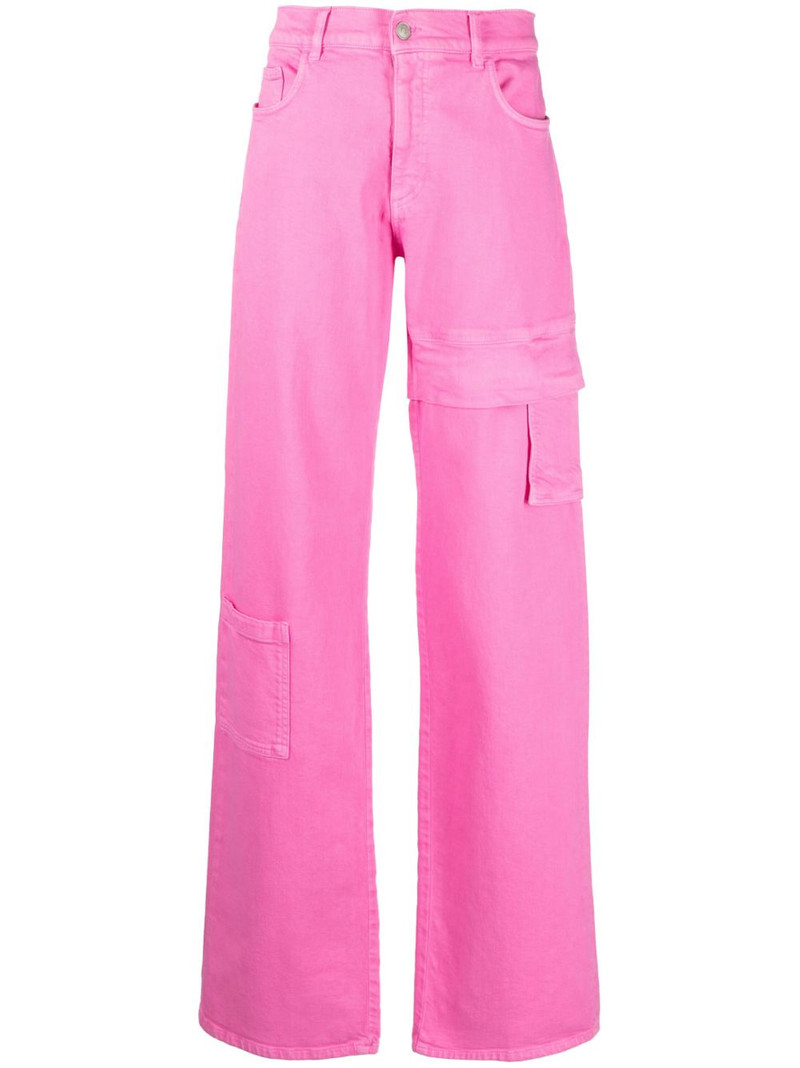high-waist cotton cargo pants 1