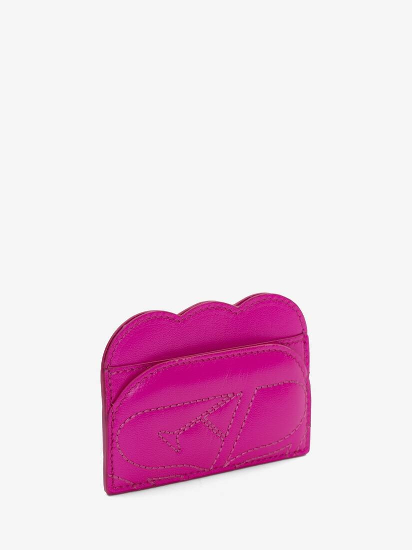 Women's Seal Logo Card Holder in Fuchsia - 2