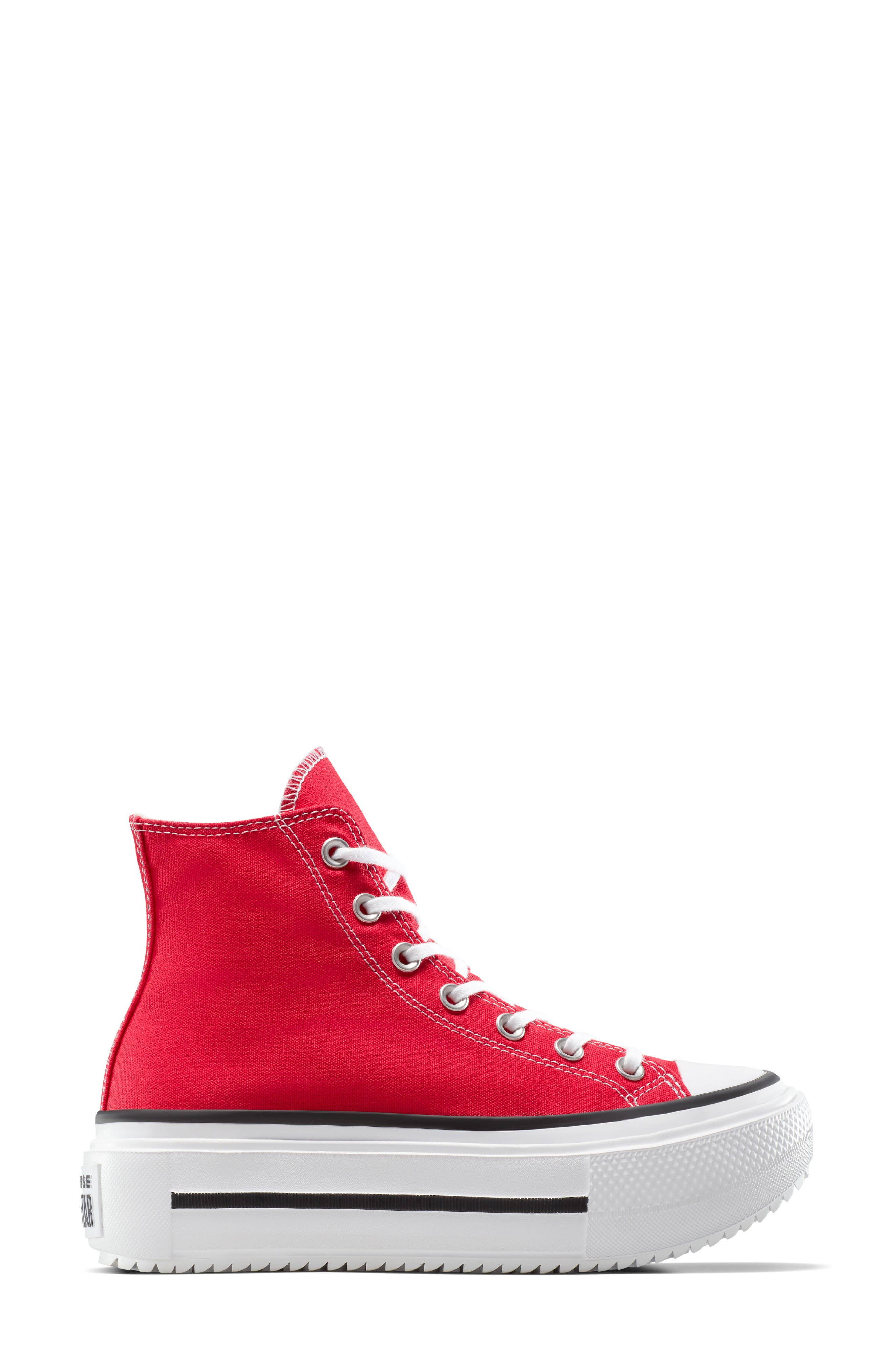 Converse Gender Inclusive Chuck Taylor All Star Lift Canvas High Top Platform Sneaker in Red/black/w - 8