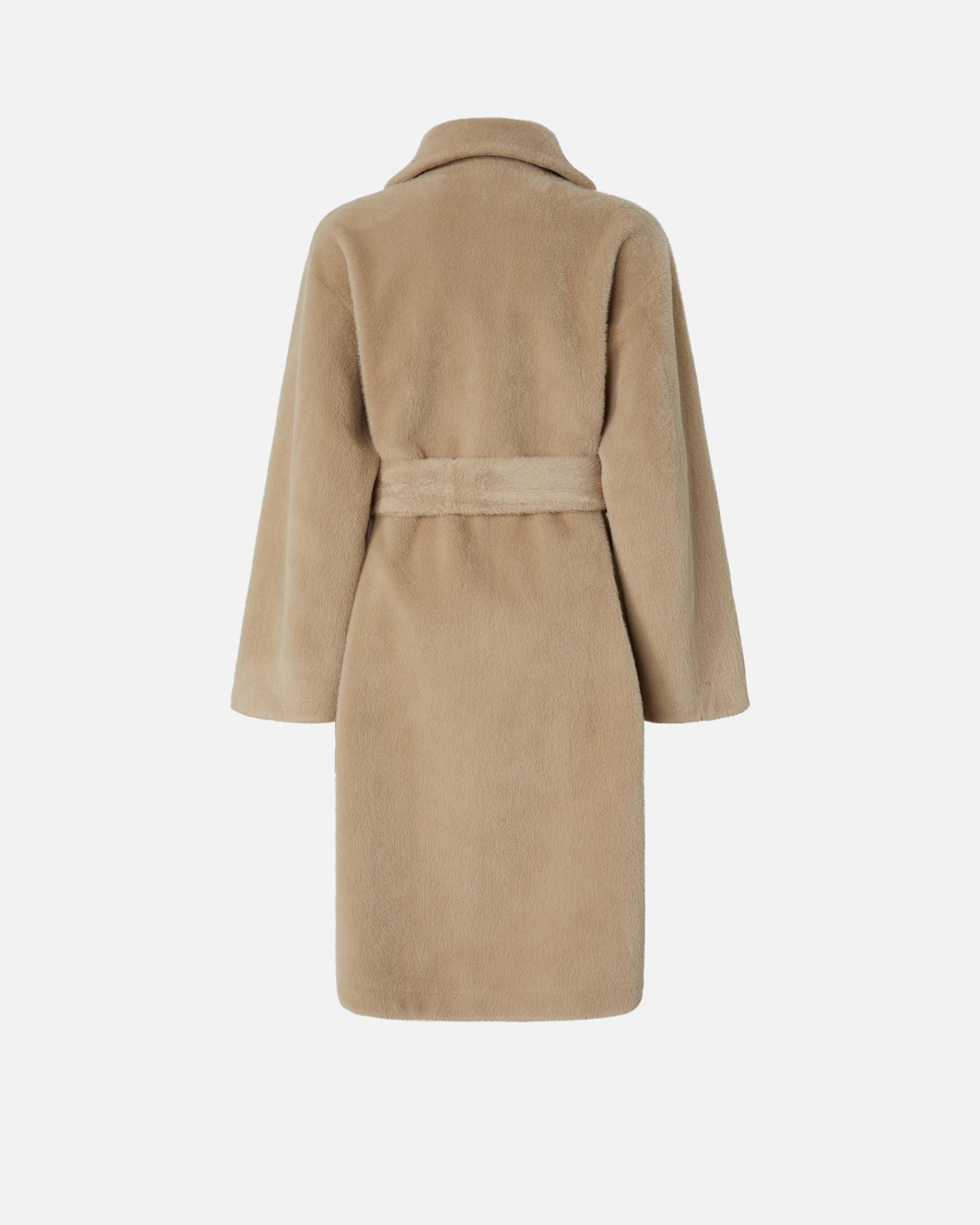 SHORT FUR-EFFECT COAT WITH BELT - 6