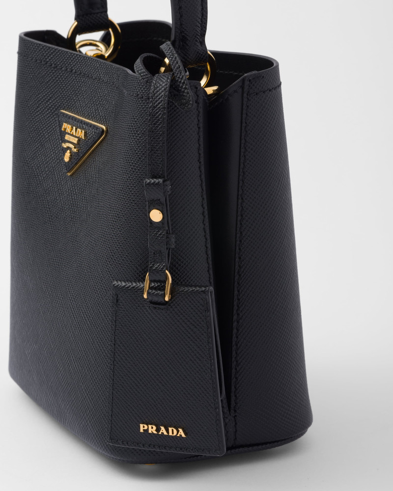 Small Saffiano Leather Prada Panier Bag 6