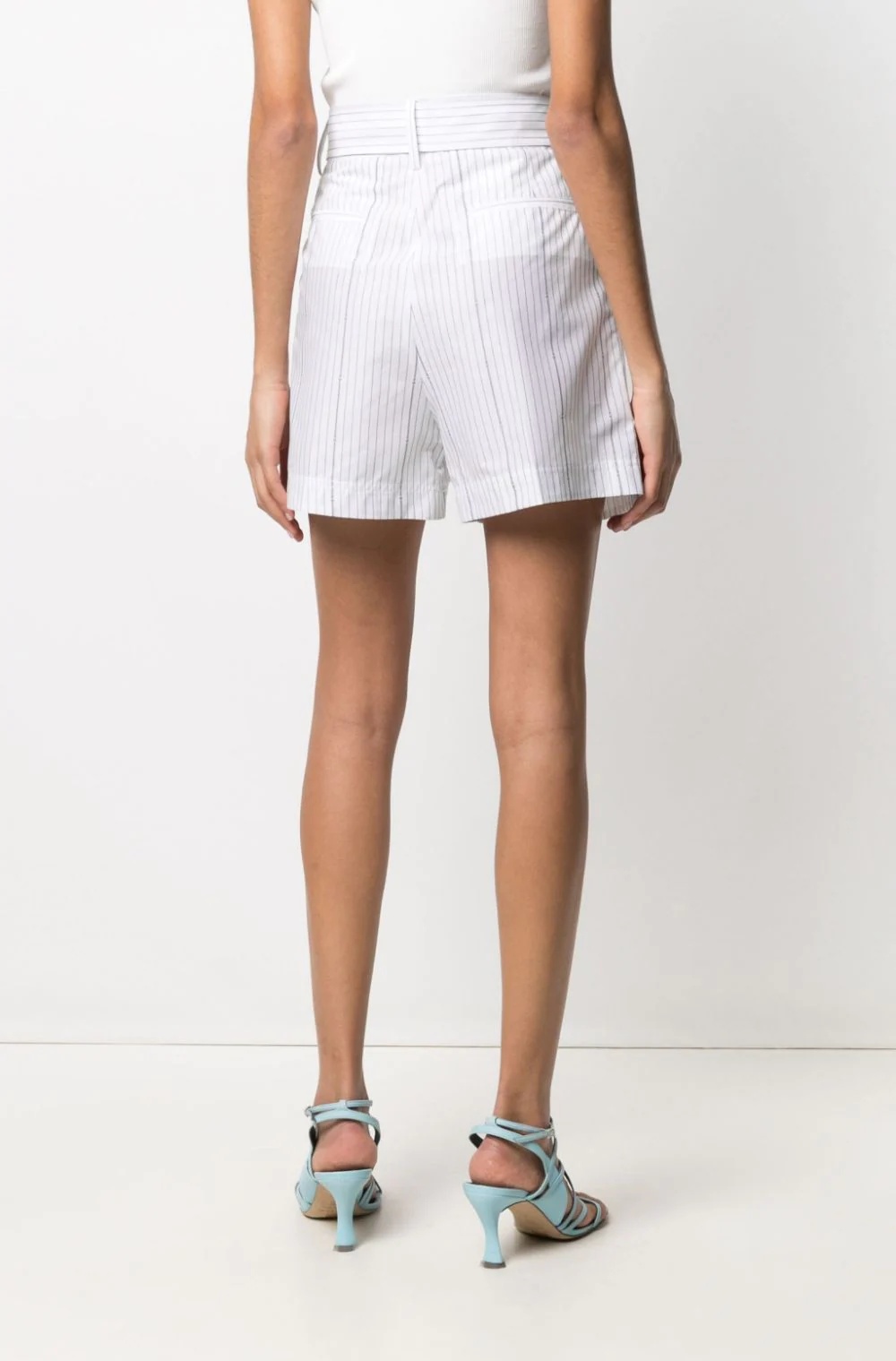 belted pleated shorts - 4