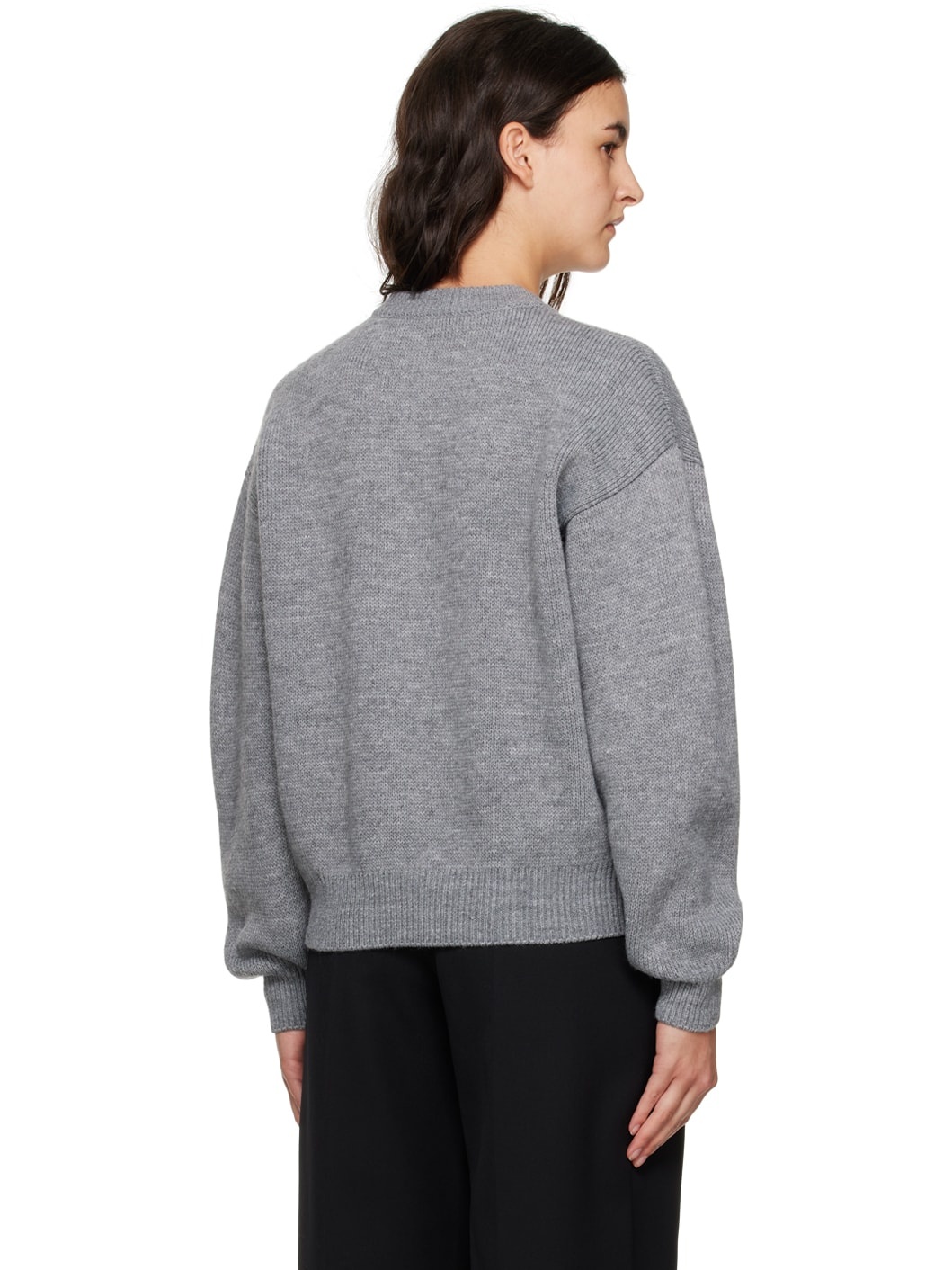 Gray Embossed Sweater - 3