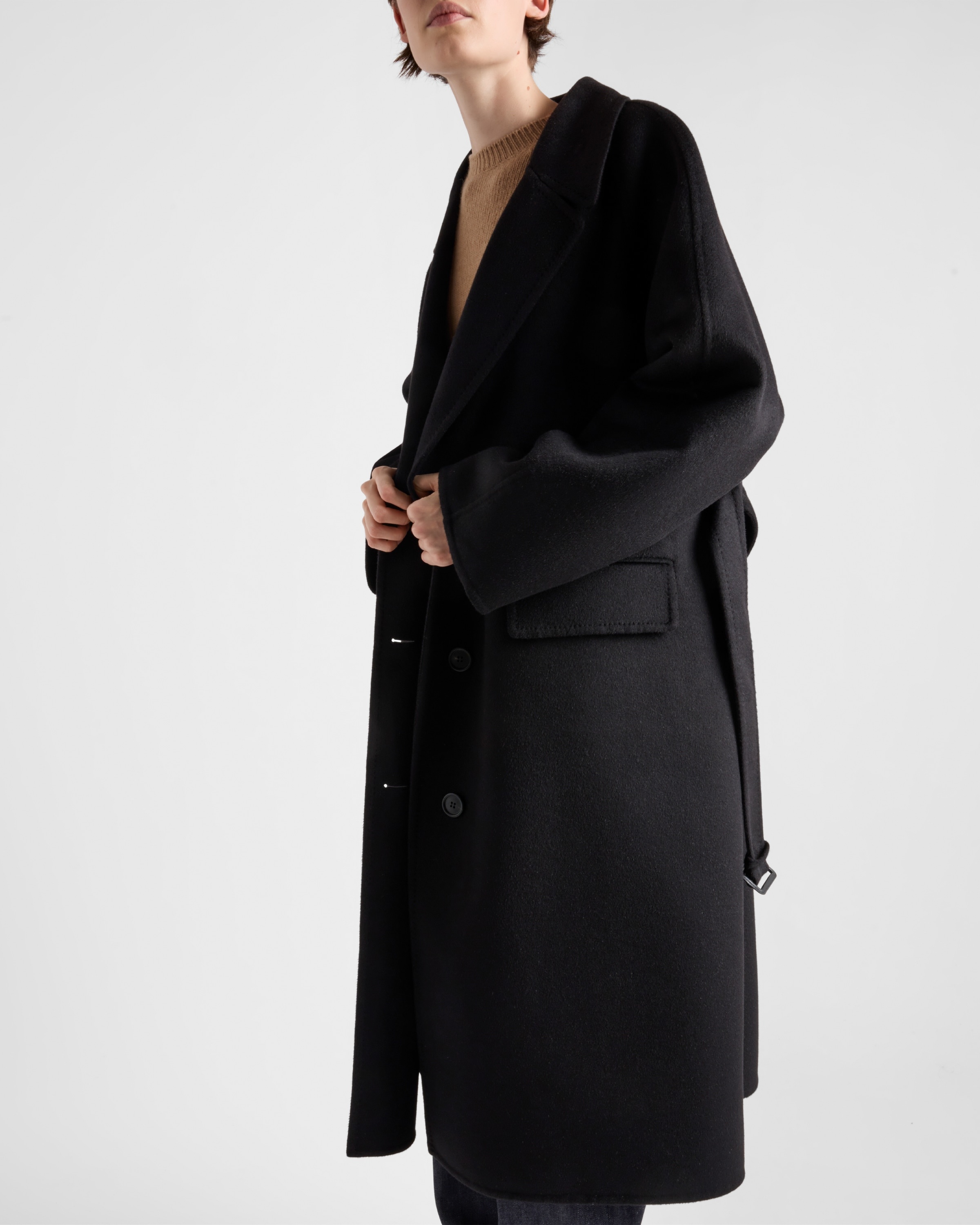Single-breasted cashgora coat - 4
