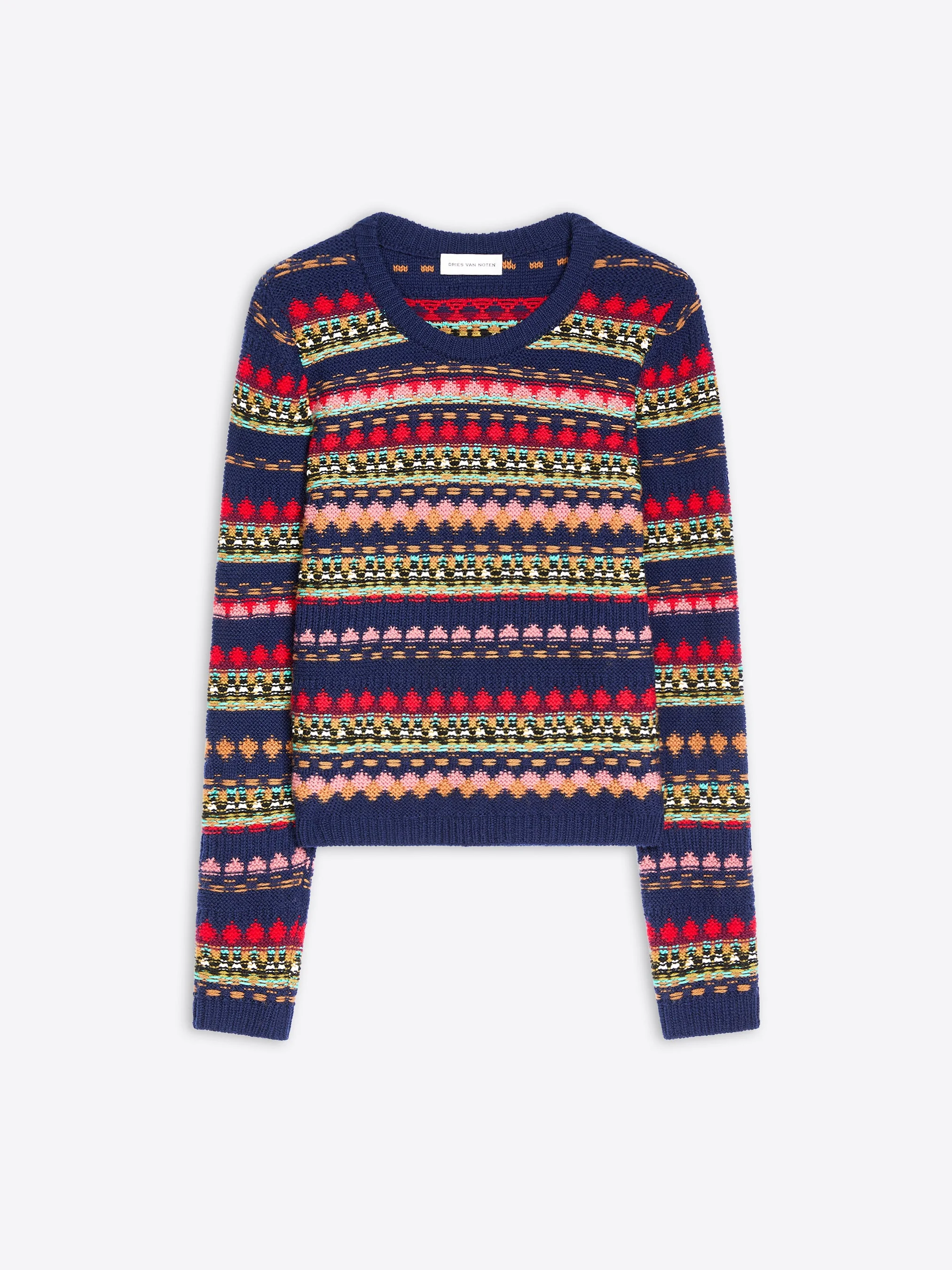 JACQUARD WOOL SWEATER - 1