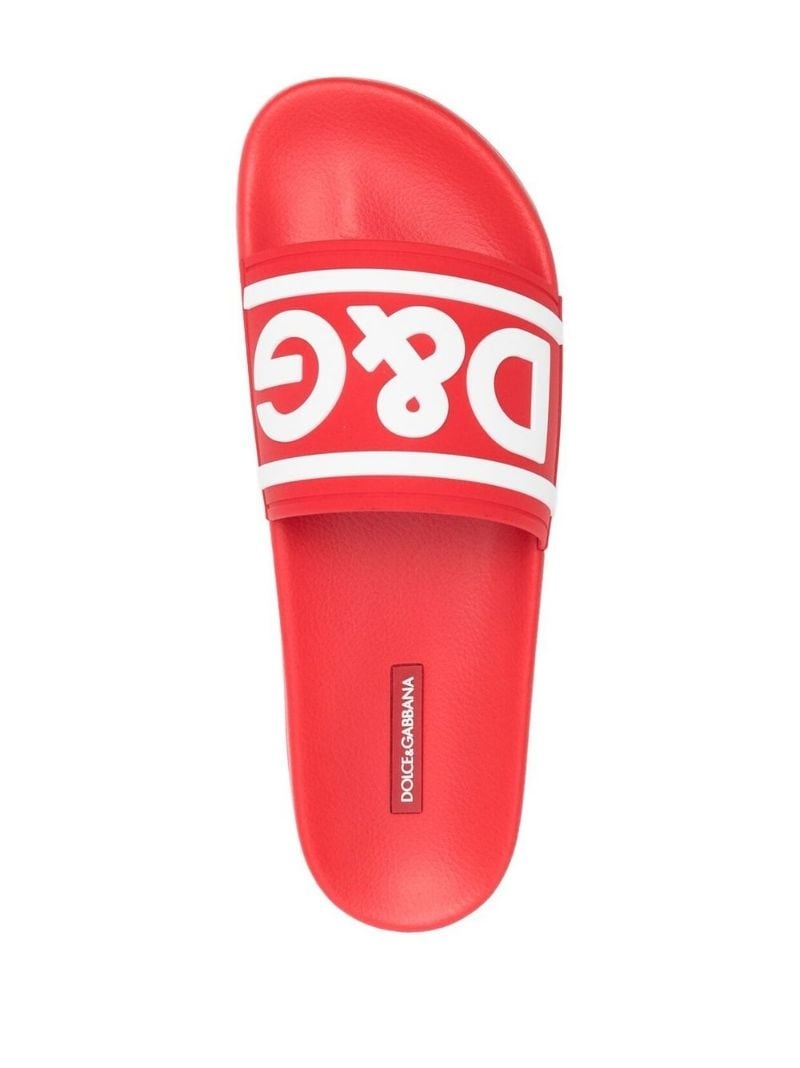 logo-print detail pool slides - 4