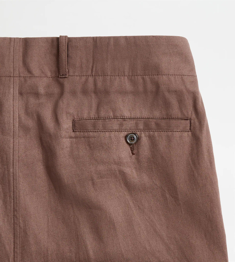 TROUSERS WITH DARTS - BROWN 6