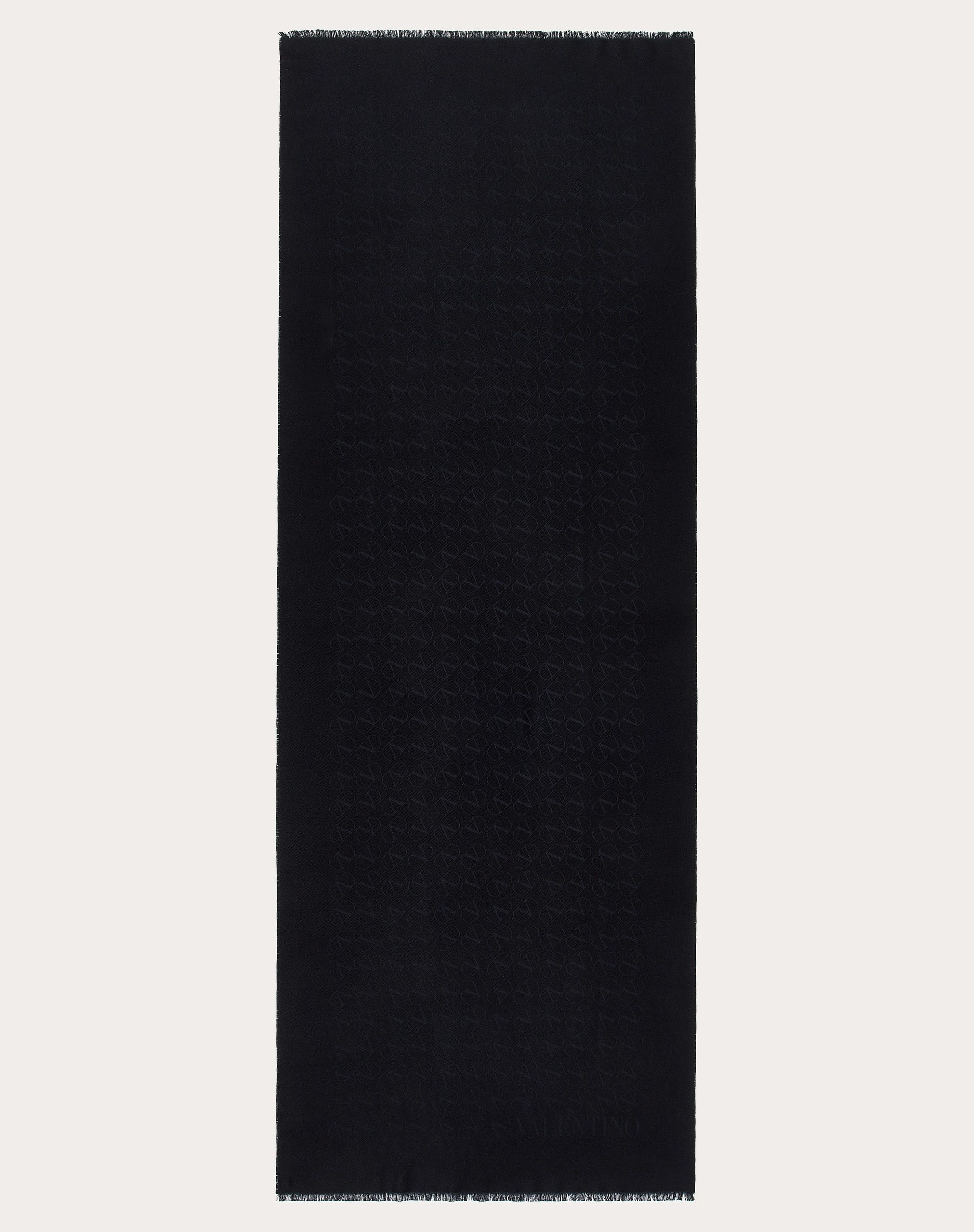 VLOGO SIGNATURE SILK AND WOOL STOLE 70X200 - 3