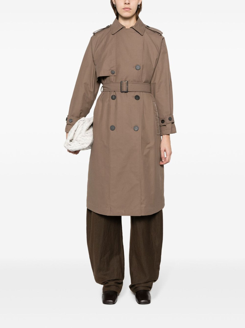 PESERICO Monili-chain double-breasted trenchcoat outlook