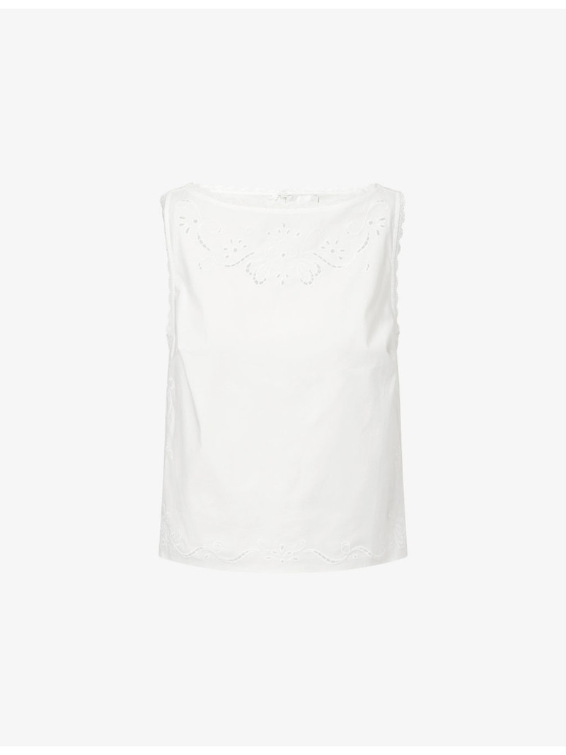 Fiorella Embroidered Cotton Top 1