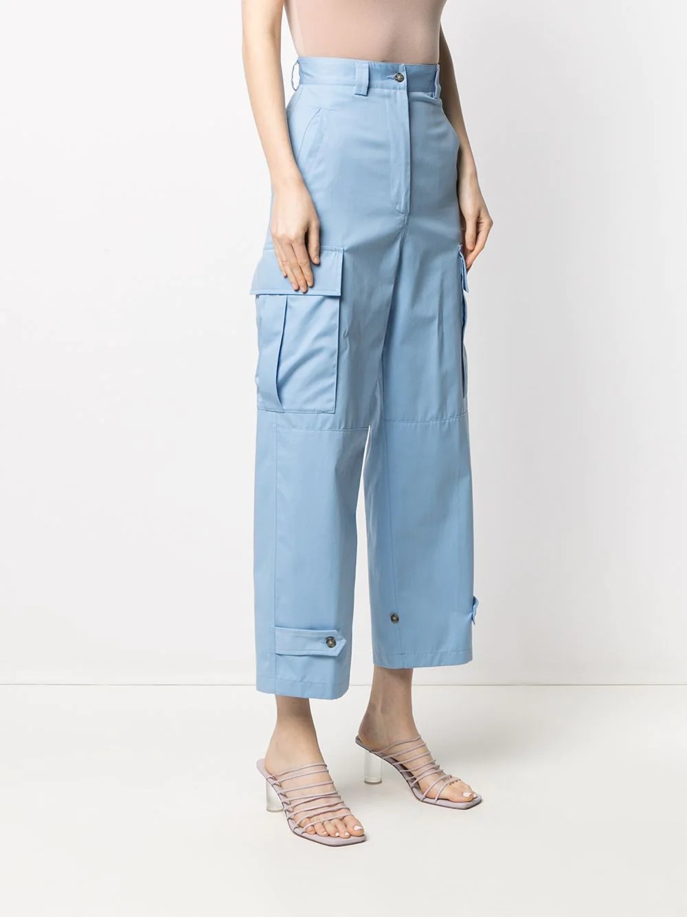 cropped high-waist trousers - 3