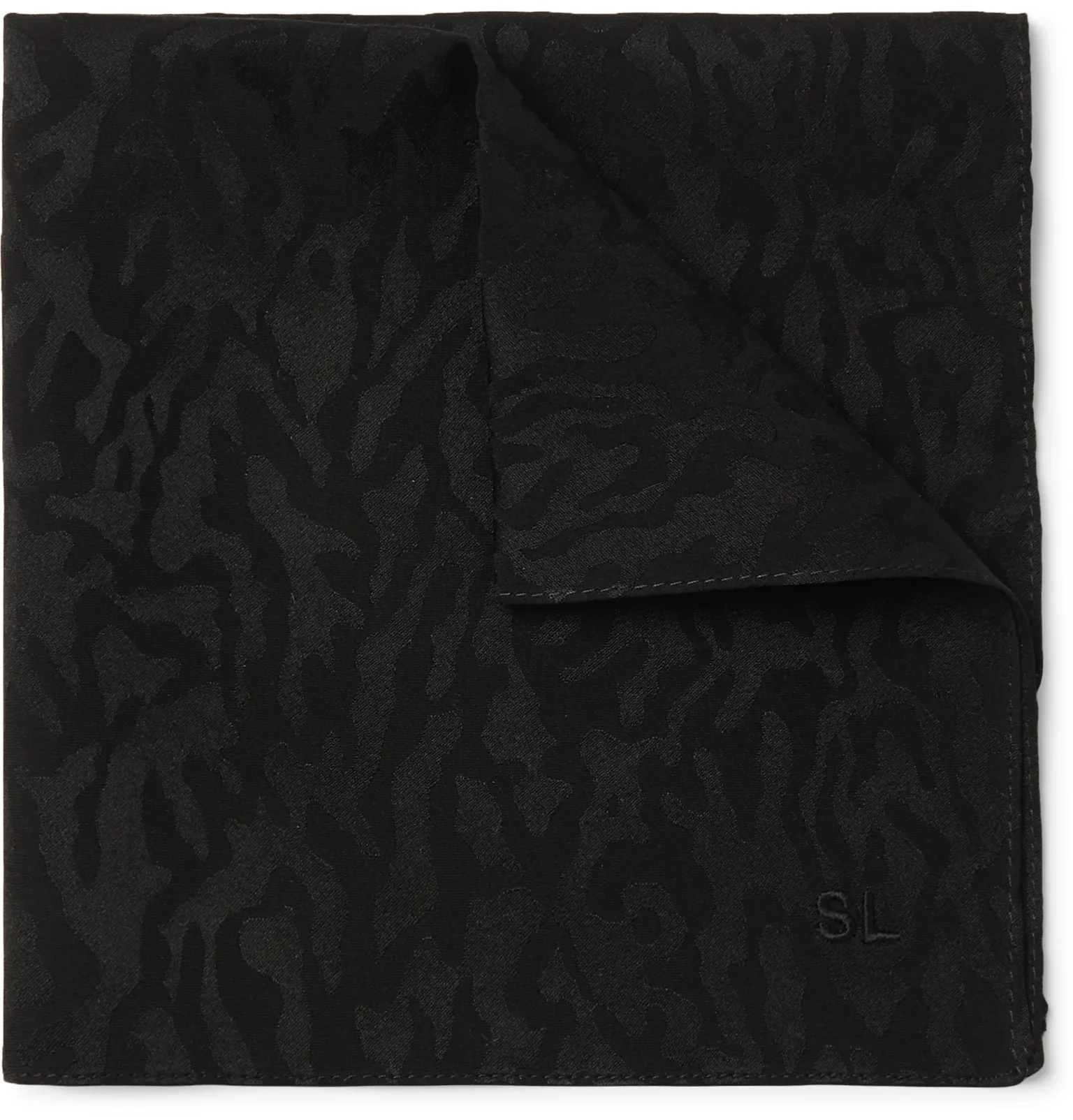 Leopard-Print Silk-Twill Pocket Square - 1