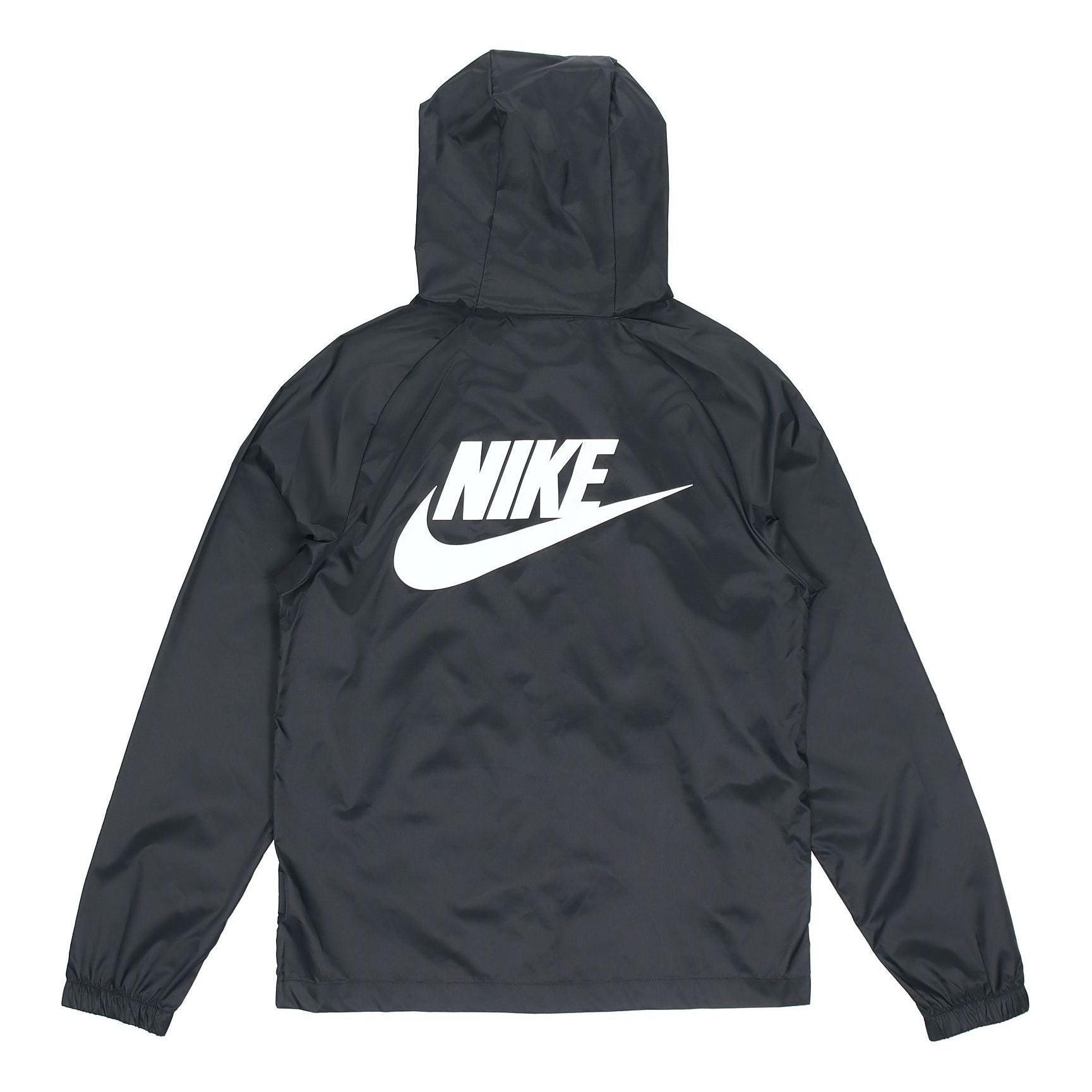 Nike Back Large Logo Zipper hooded track Jacket Black CZ8677-010 - 2