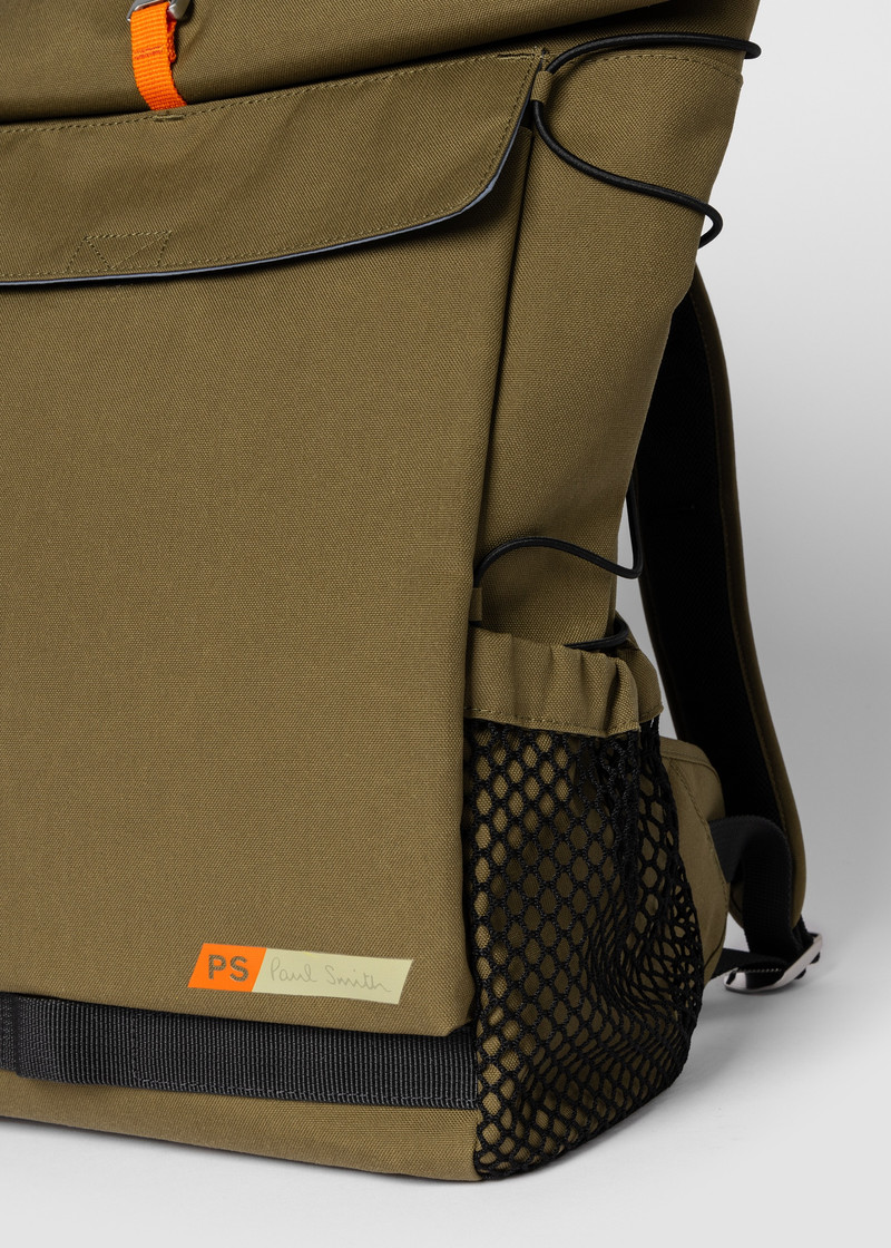 Khaki Nylon Utility Backpack 4