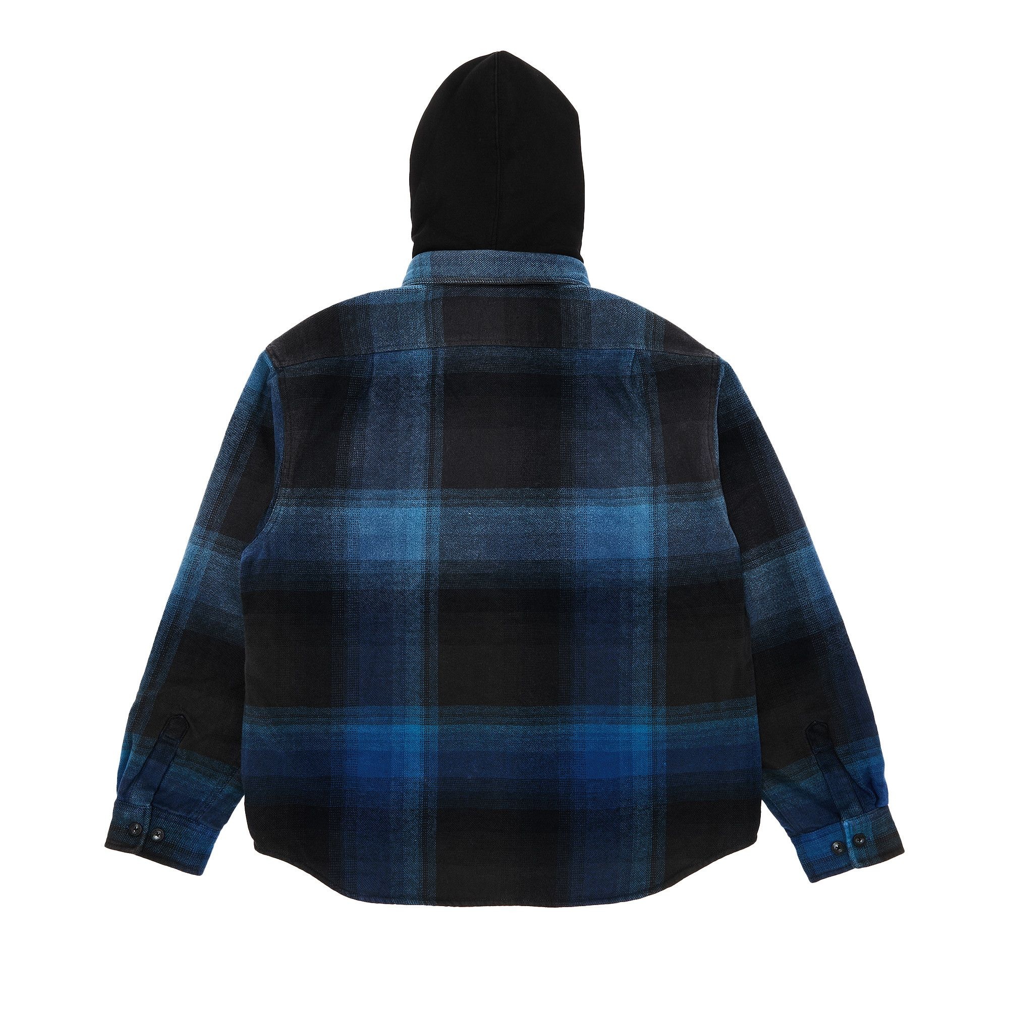 Supreme Quilted Lined Hooded Flannel Shirt 'Blue Plaid' - 2