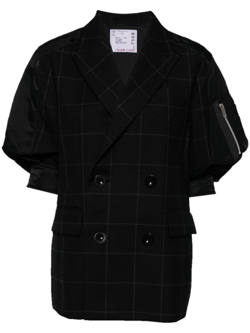 windowpane twill jacket - 1