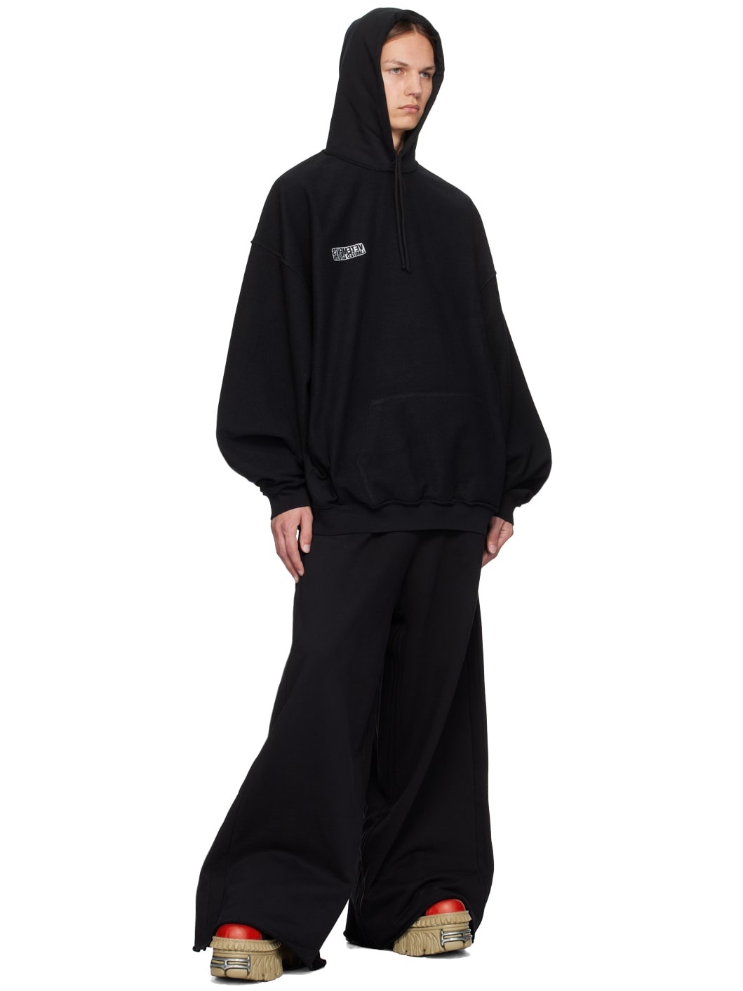 Black Embroidered-Logo Sweatpants - 4