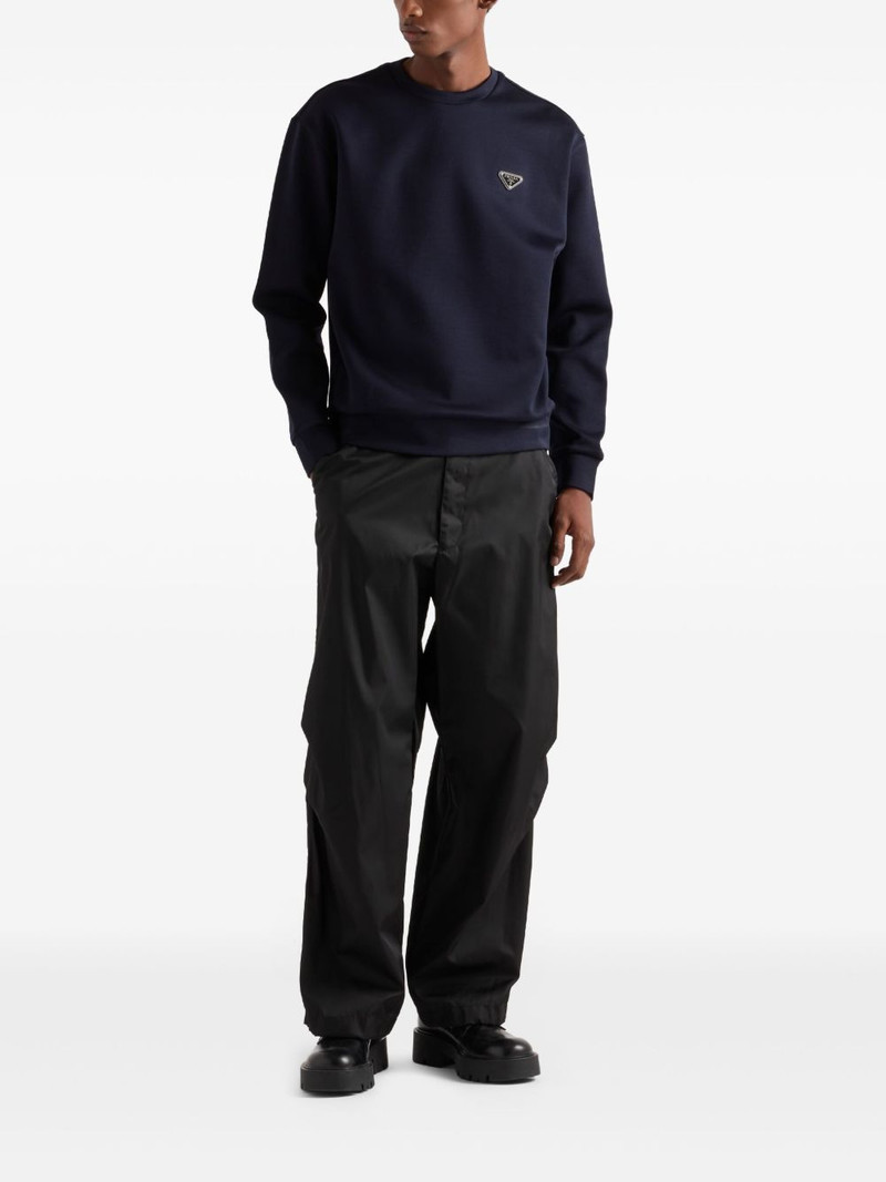 Prada triangle-logo sweatshirt outlook