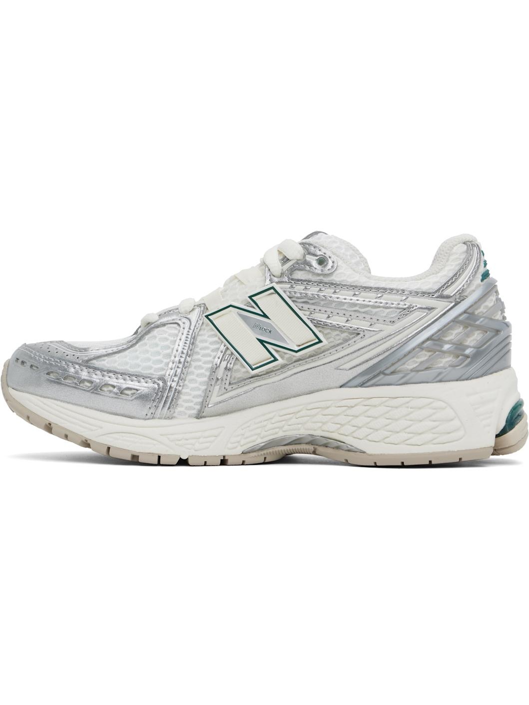White & Silver 1906R Sneakers - 3