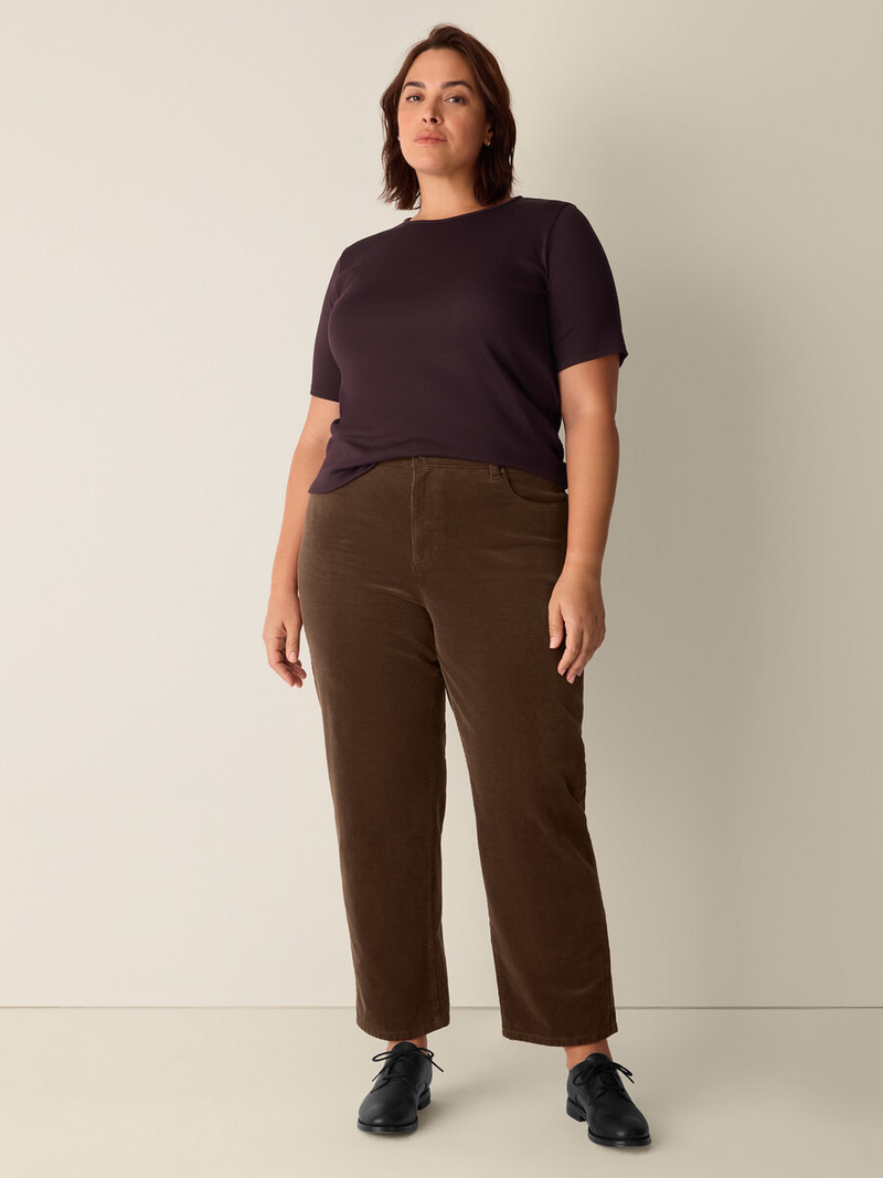 Organic Cotton Stretch Corduroy Straight Pant 6