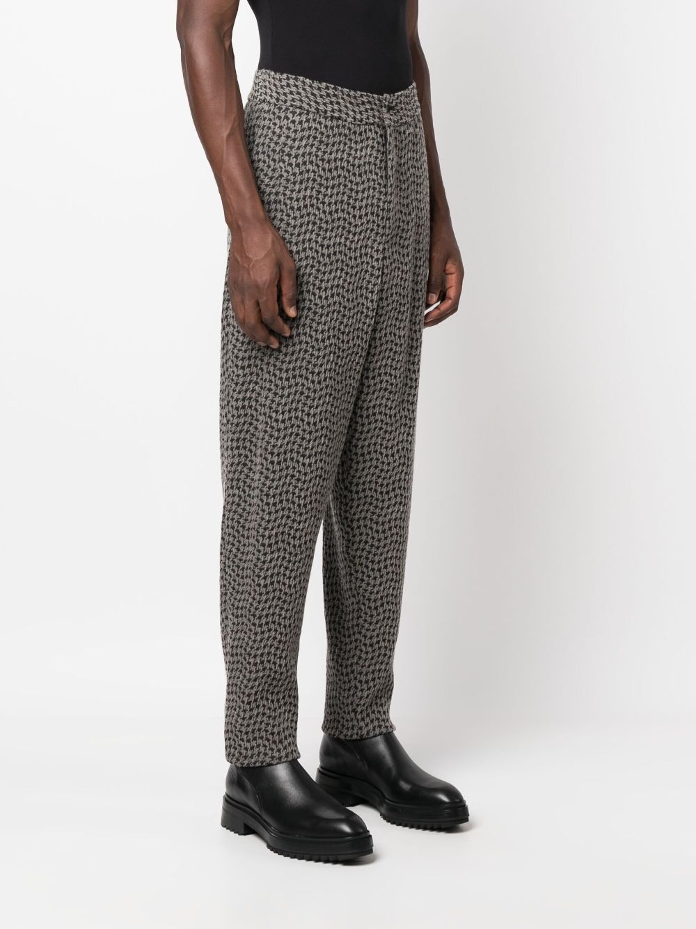 drop-crotch tapered-leg trousers - 3