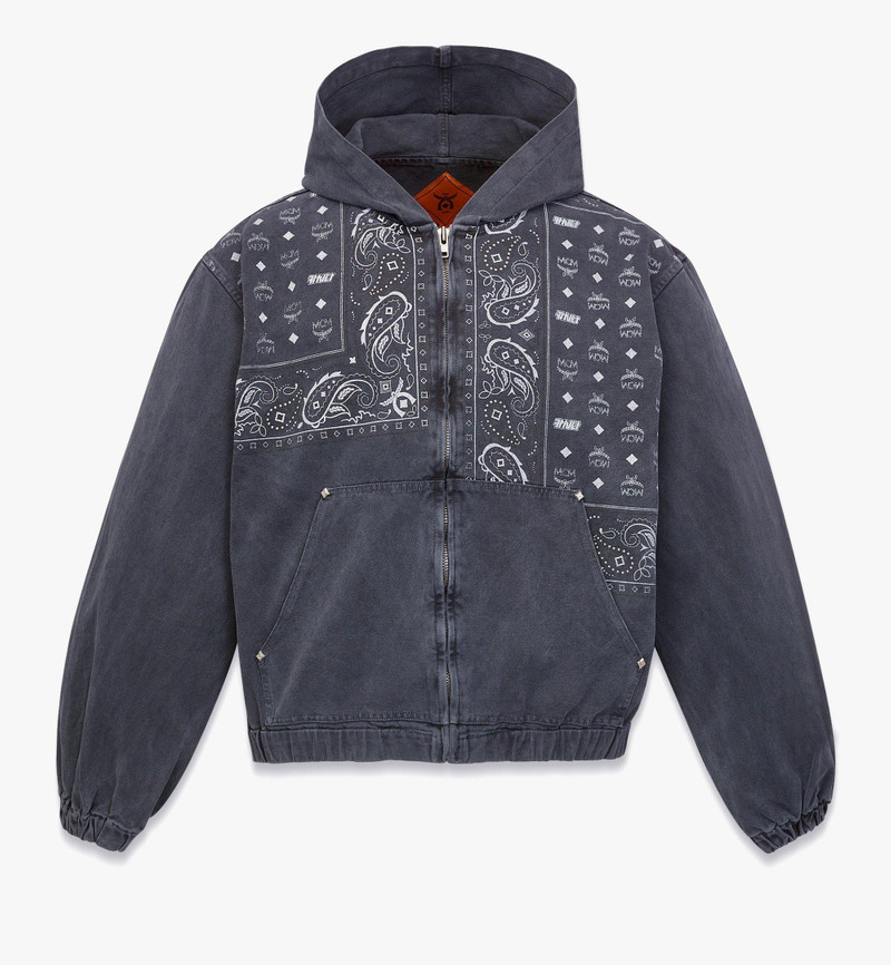 MCM x KASINA Bandana Monogram Zip Hoodie in Oxford Cotton 1