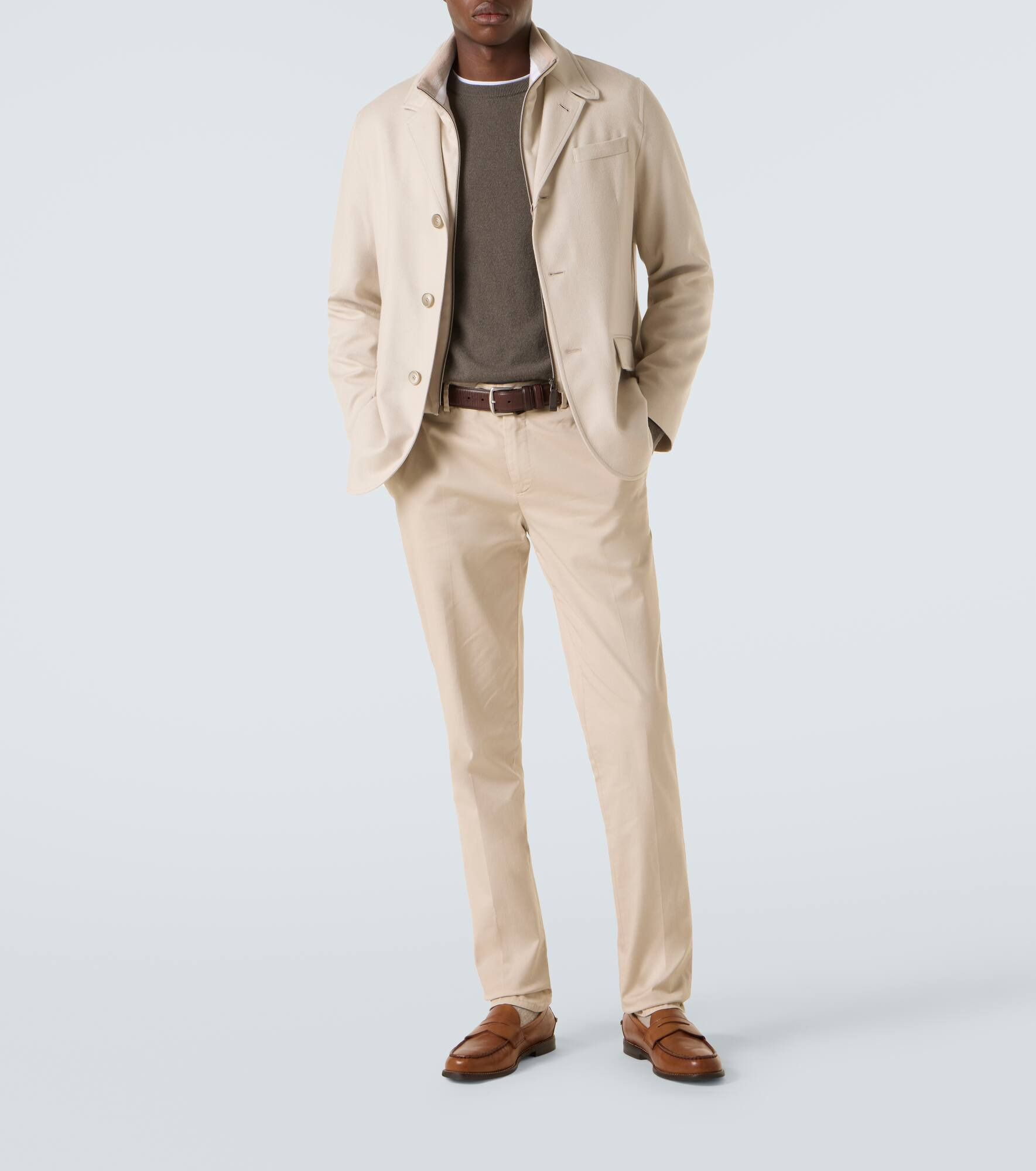 Layered silk and cashmere blazer - 2