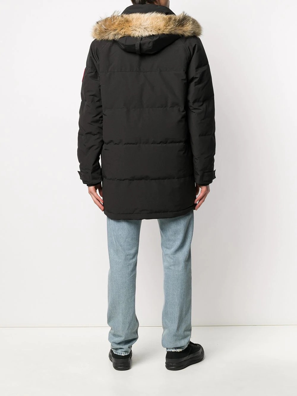 fur-trimmed quilted-down coat - 4