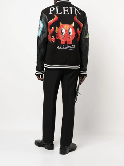 PHILIPP PLEIN patch-detail varsity jacket outlook