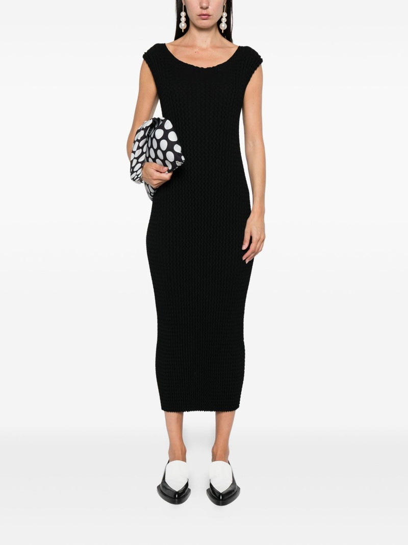 ISSEY MIYAKE ribbed sleeveless midi dress outlook