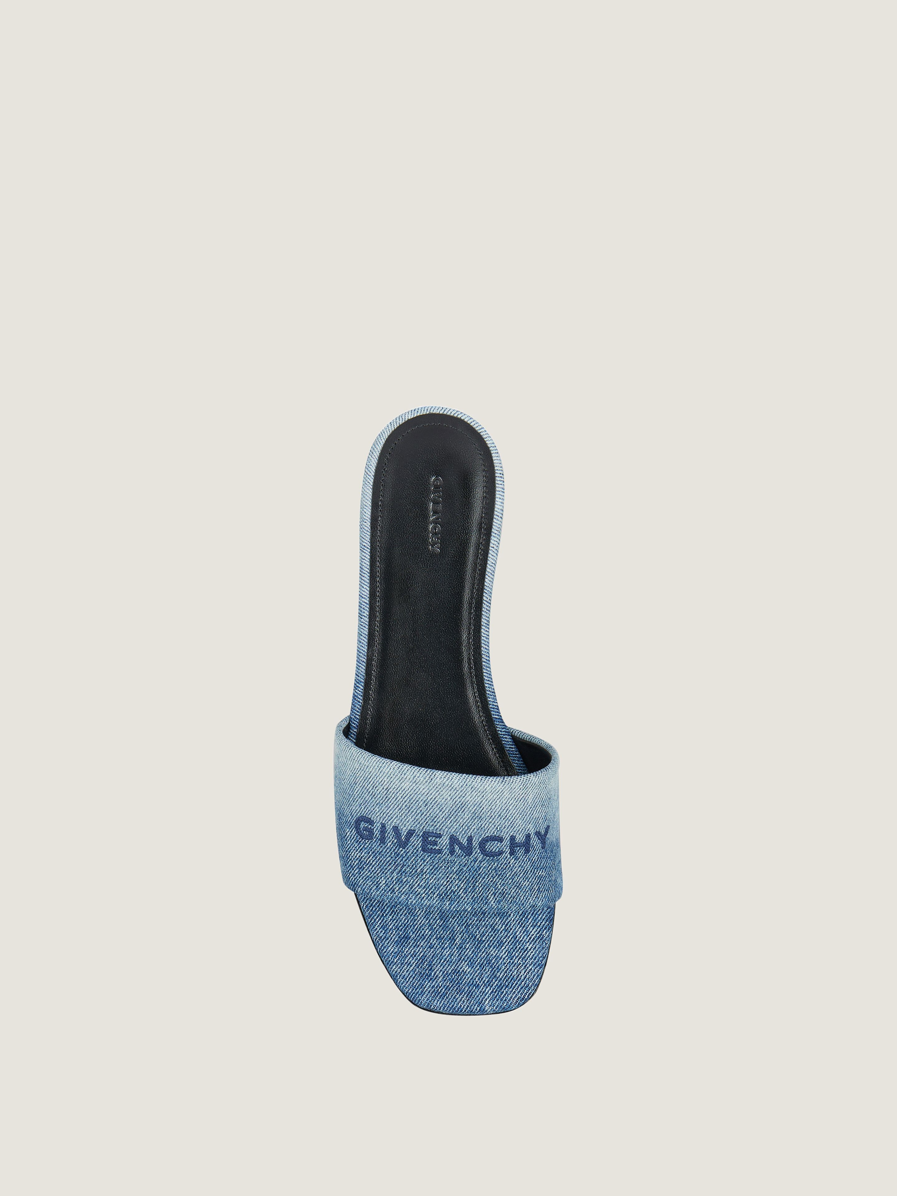 4G FLAT MULES IN GRADIENT DENIM - 4