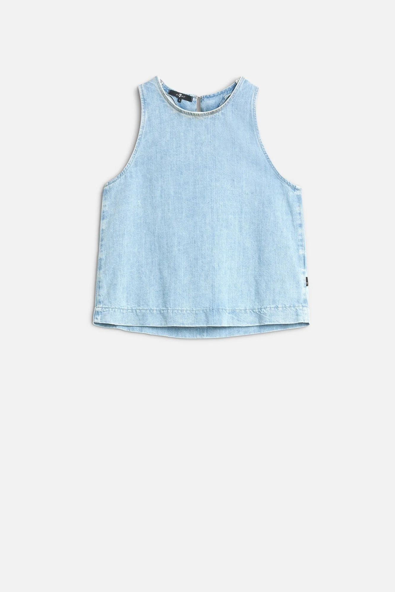 Indigo Linen Sleeveless Top in Kansas - 1