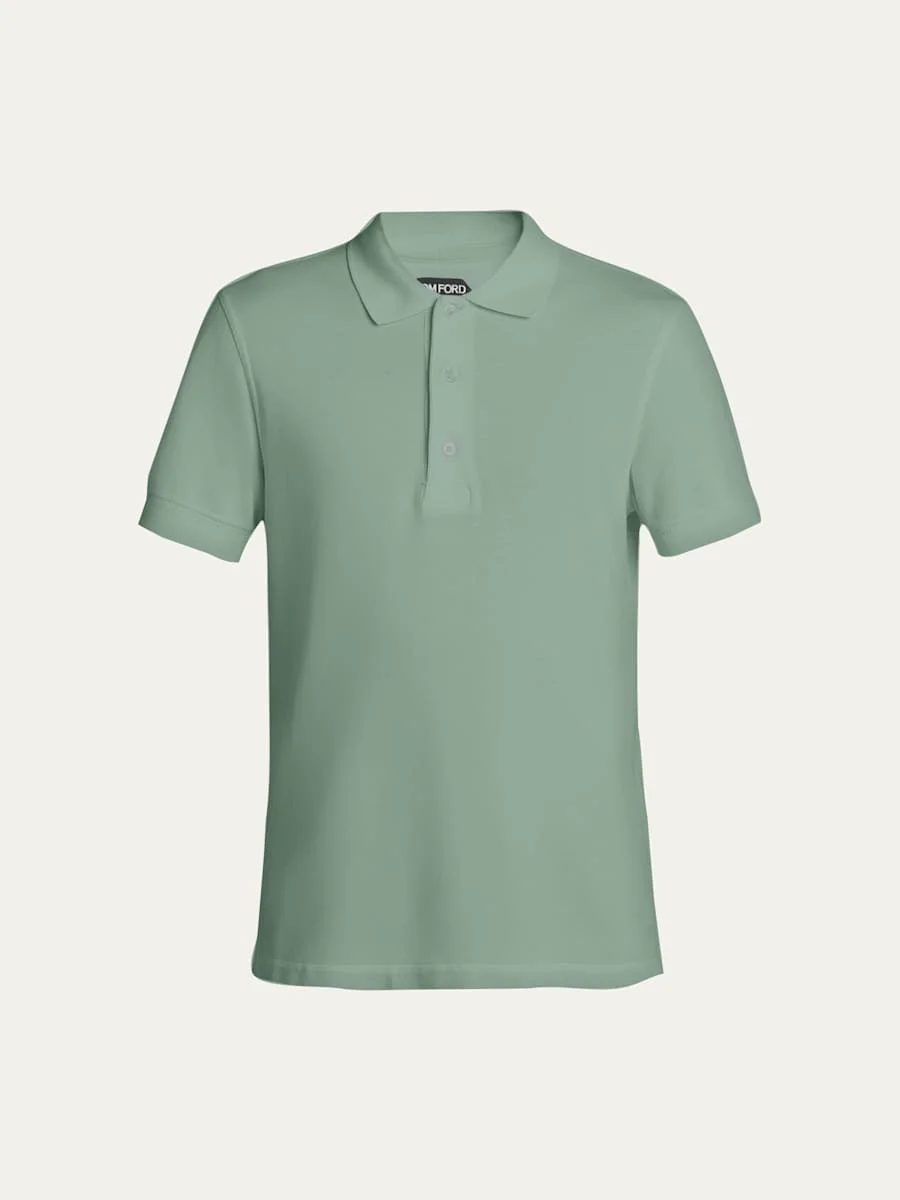 Men's Lyocell Pique Polo Shirt - 1