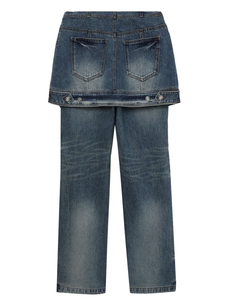 layered panelled jeans 6