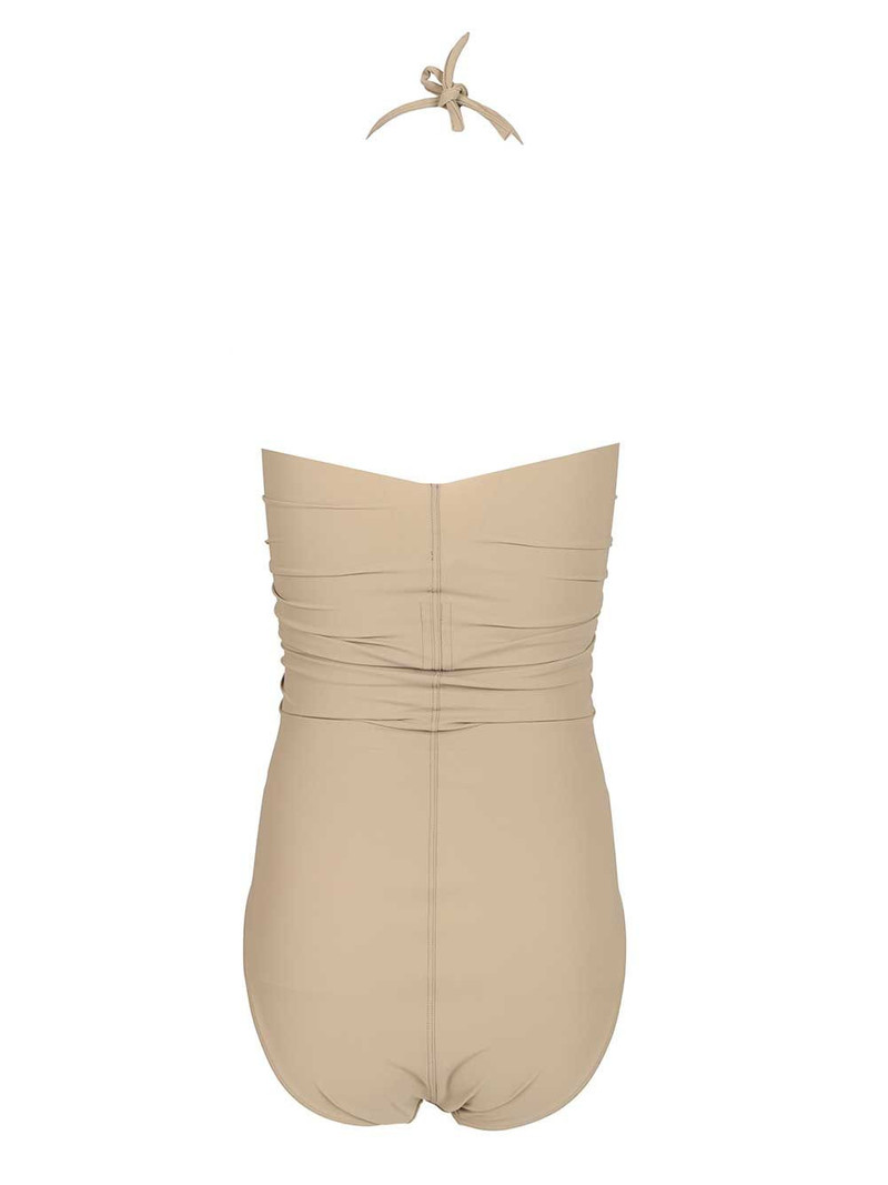Rick Owens Prong One-Piece Swimsuit With Cut-Out Swimwear Beige outlook