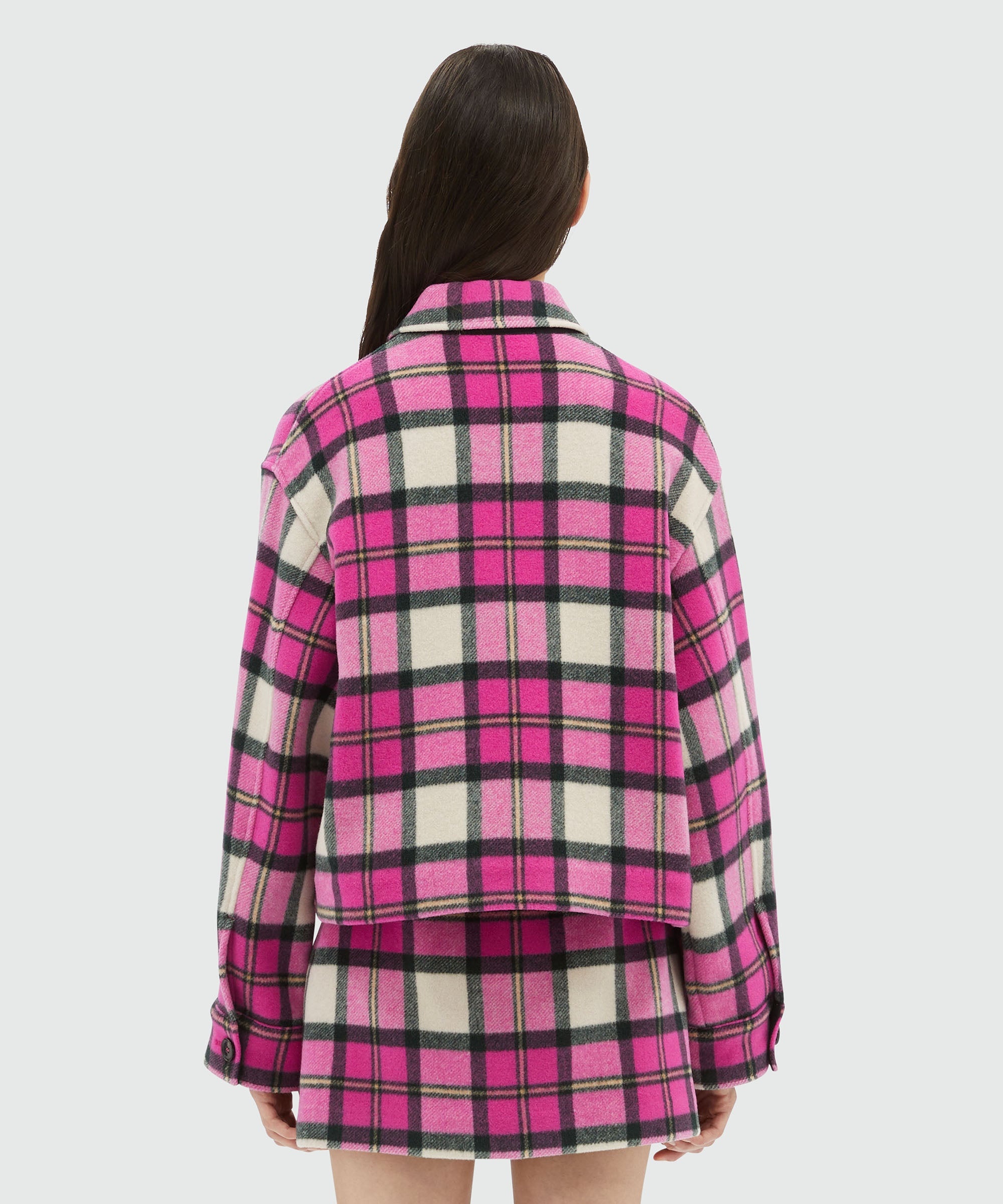 Tartan pattern wool cloth jacket - 3