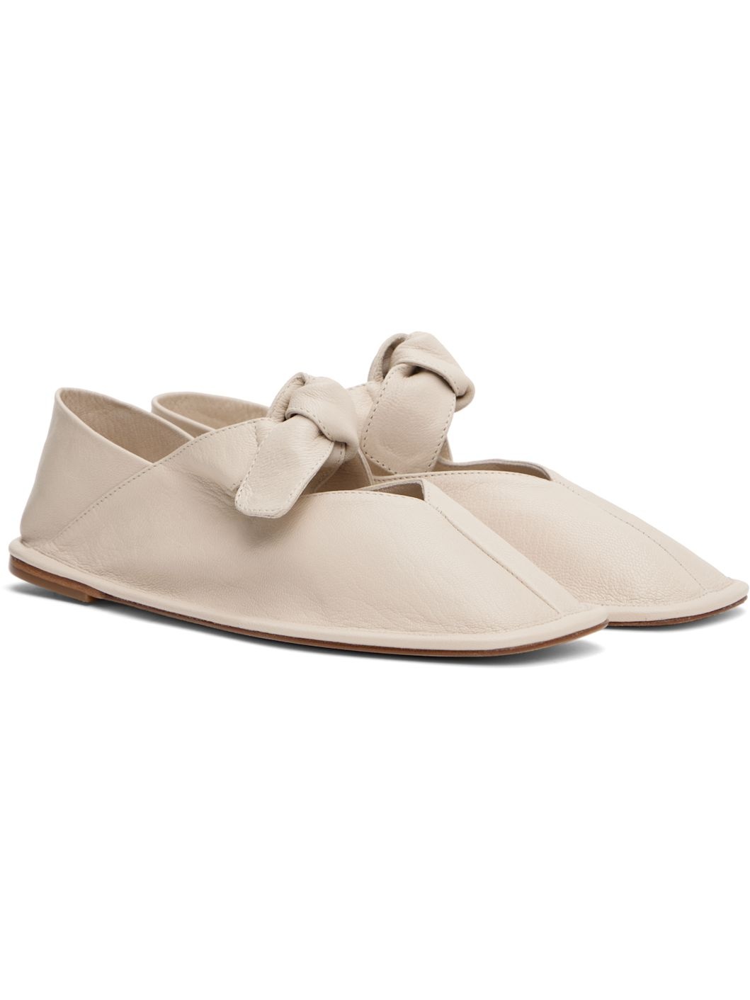 Off-White Llasada Supple Shiny Ballerina Flats - 4