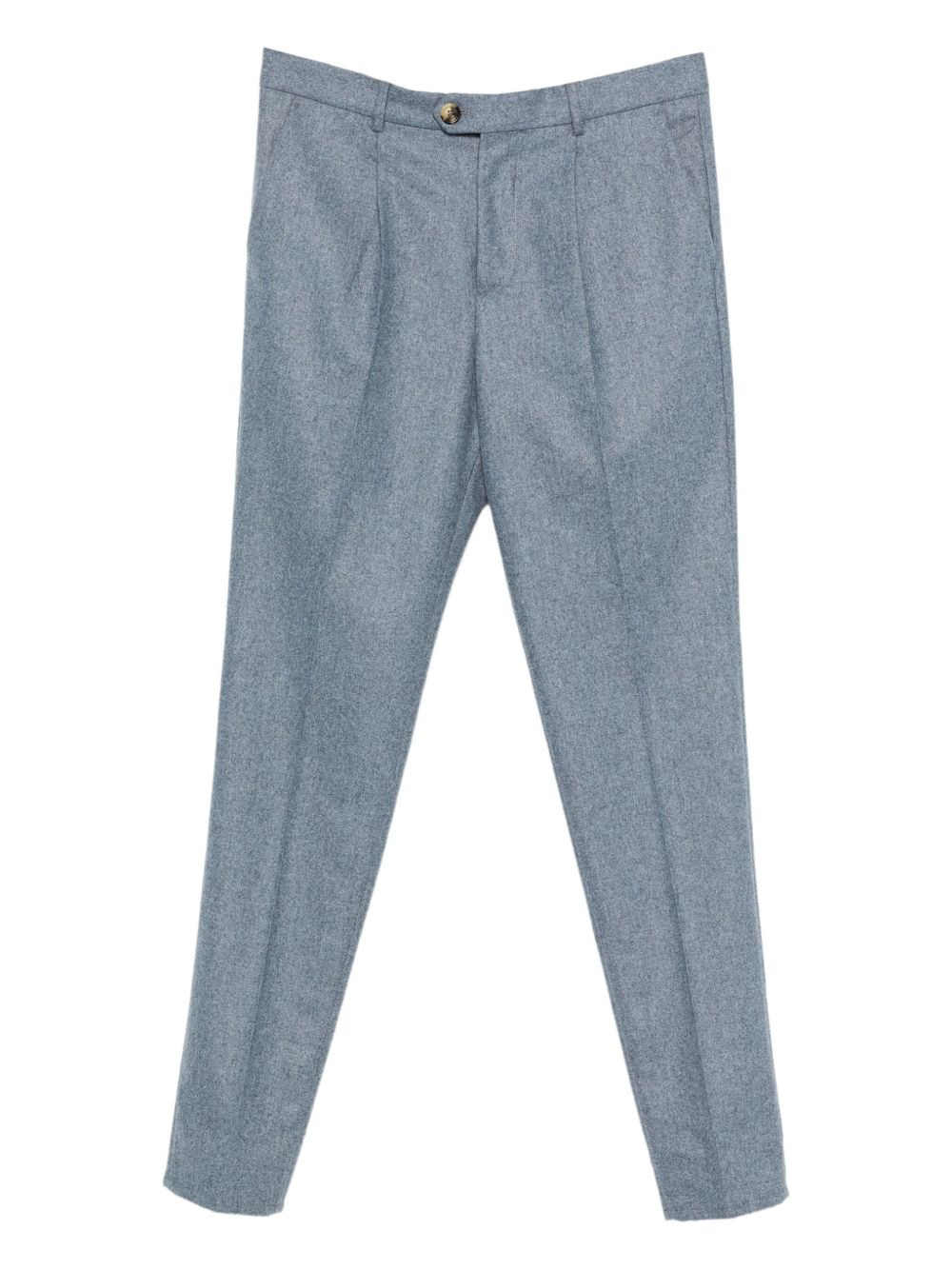 pleated wool trousers - 1