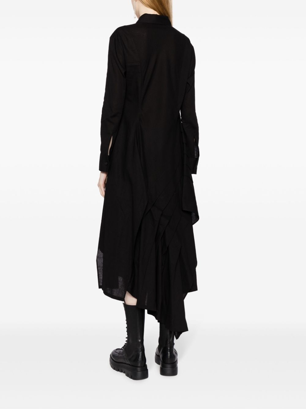 Muslin draped midi dress - 4