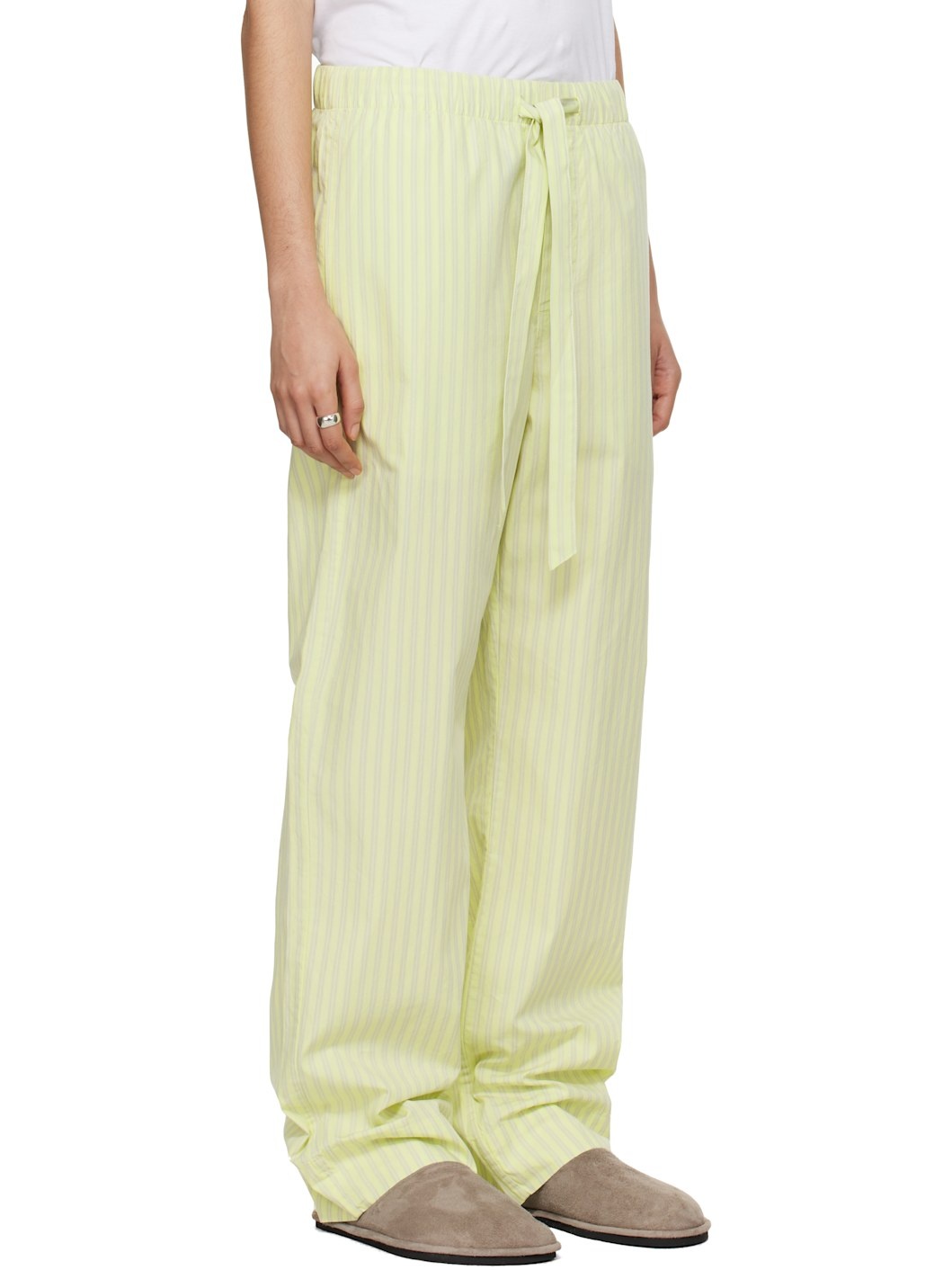 SSENSE Exclusive Green AURALEE Edition Cotton Poplin Pyjama Pants - 2