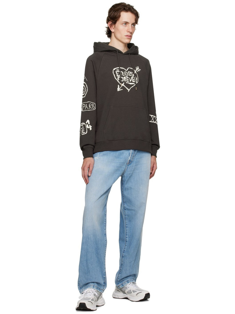 Étude Brown Racing Graffiti Hoodie outlook