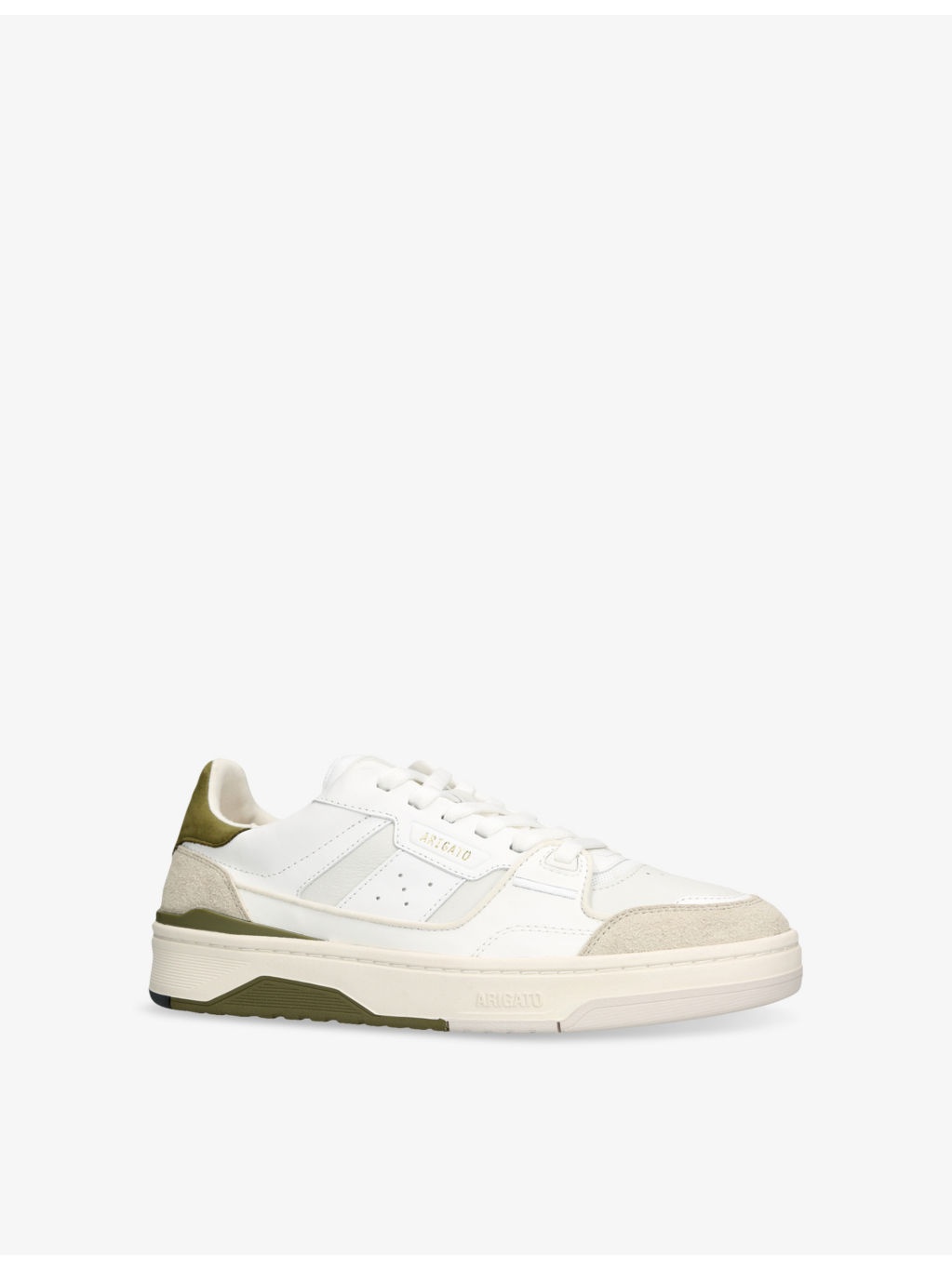 Clay Foiled-Logo Leather and Suede Low-Top Trainers - 3