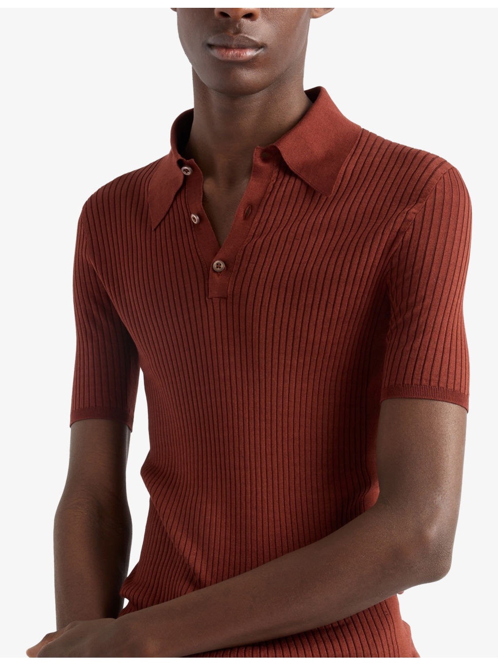 Triangle-Logo Slim-Fit Cotton Knit Polo Shirt - 4