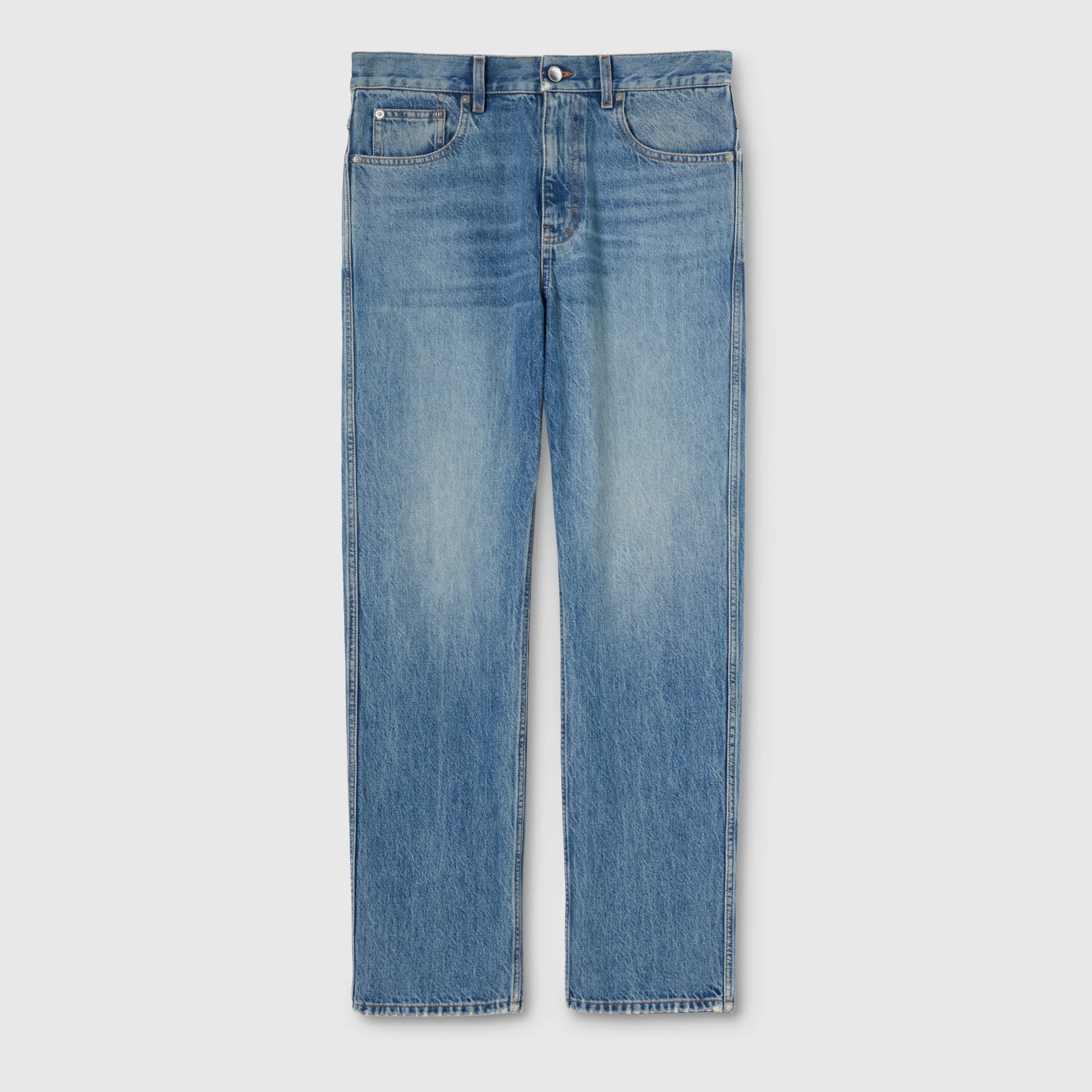 Slim fit cotton denim pant - 1
