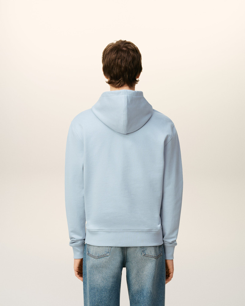 BLUE COTTON ZIPPED AMI DE COEUR HOODIE 5