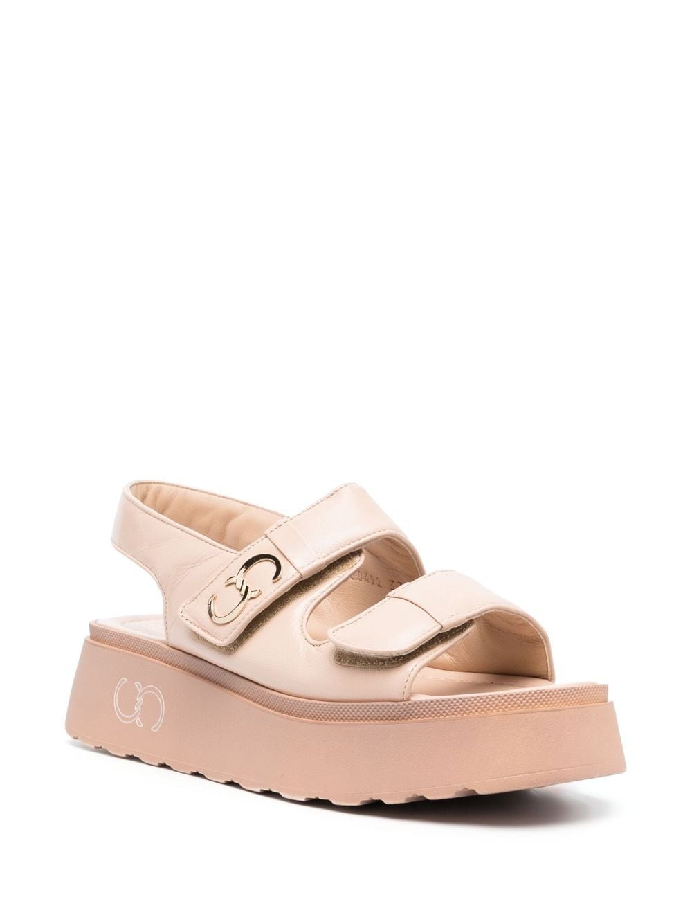 double-strap platform sandals - 2